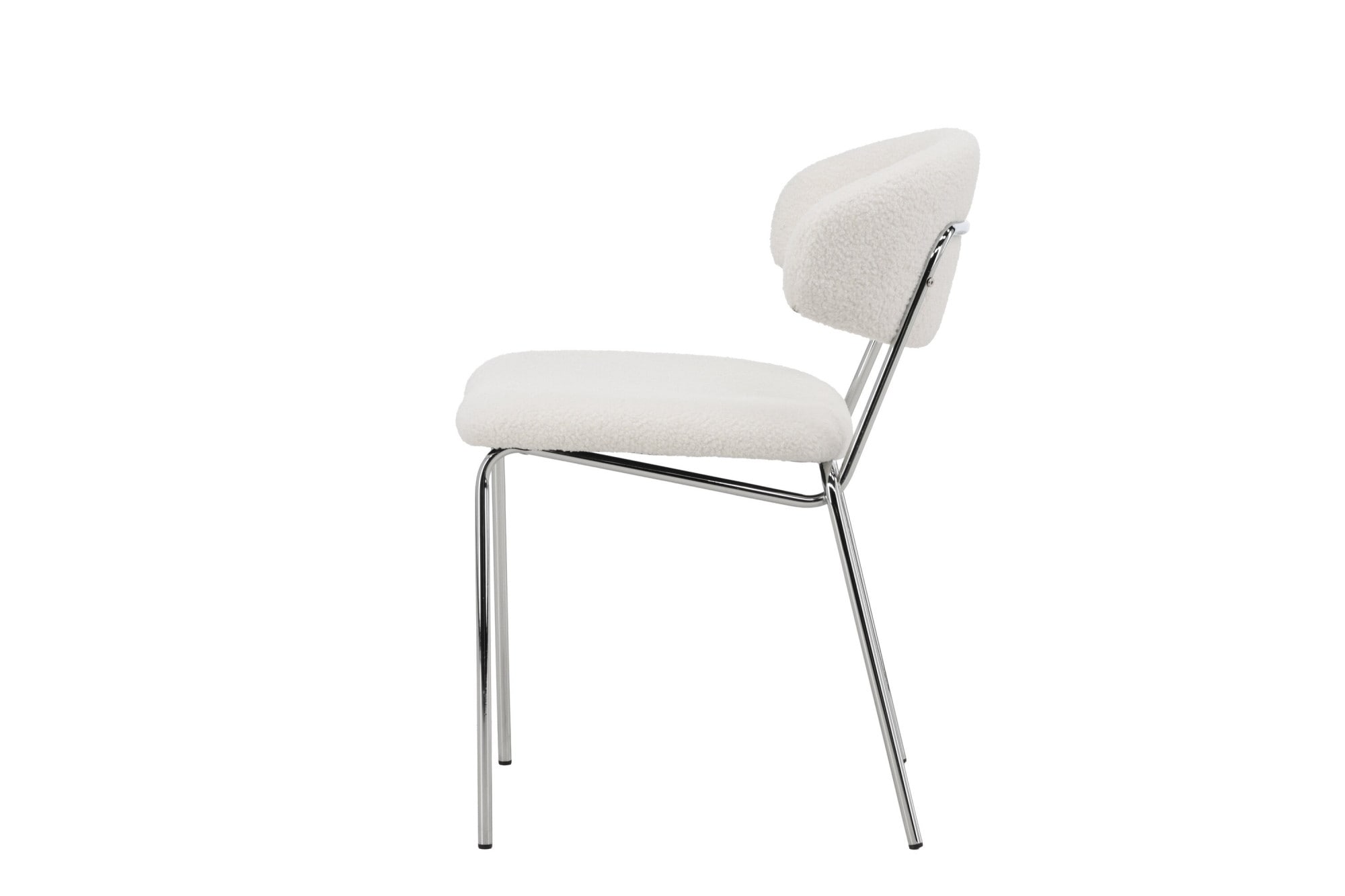 Venture Home Esszimmerstuhl »Chico, 2er-Set Esszimmerstühle in Bouclé, abgerundet, 150 kg belastbar« () Polsterstuhl, Bouclé-Bezug, Stahlbeine, abgerundet, modern