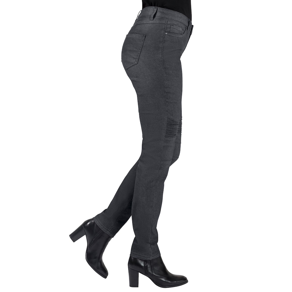 Damenmode Jeans Inspirationen Bequeme Jeans, (1 tlg.) black-denim