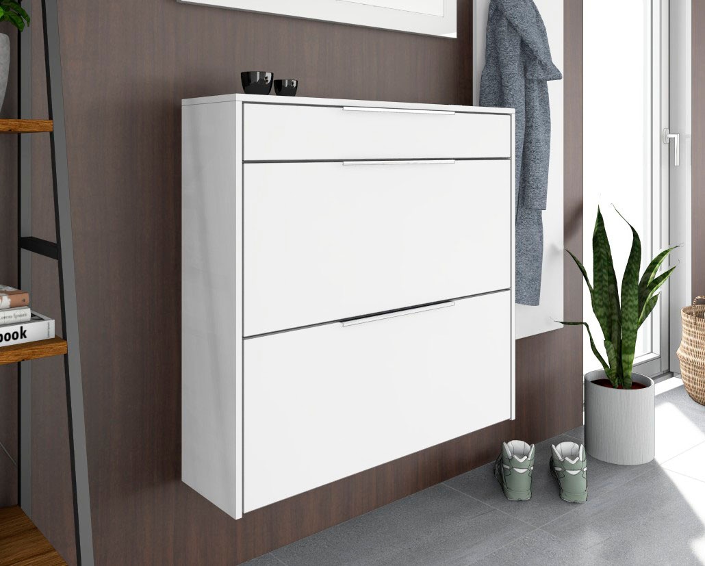 borchardt Möbel Schuhschrank »Oliva« Breite 89 cm, hängend, mit 2 Doppeltrommeln und 1 Schubkasten