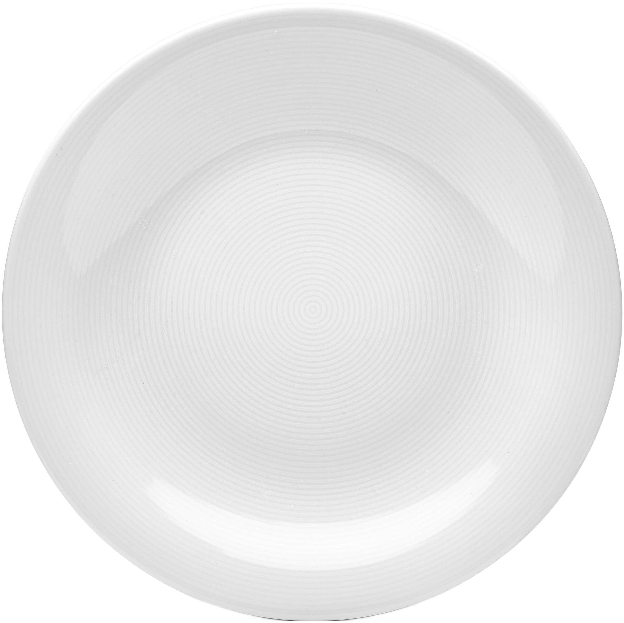 van Well Speiseteller "Teller Set, Jive, flacher Teller 25 cm, 6 Stück" dezentes Spiraldekor, spülmaschinen-und mikrowellengeeignet
