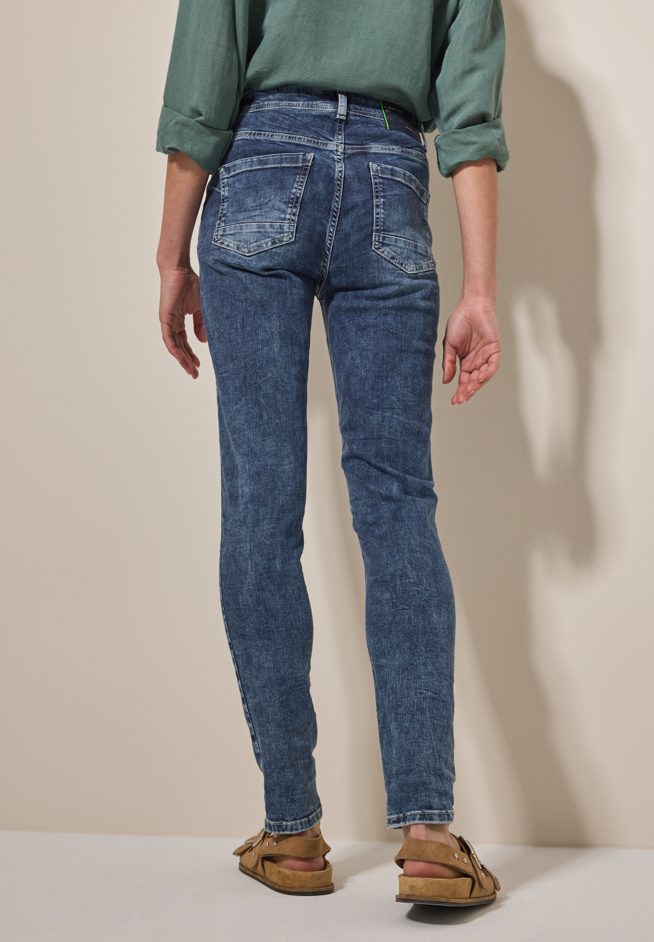 Cecil Slim-fit-Jeans, High Waist