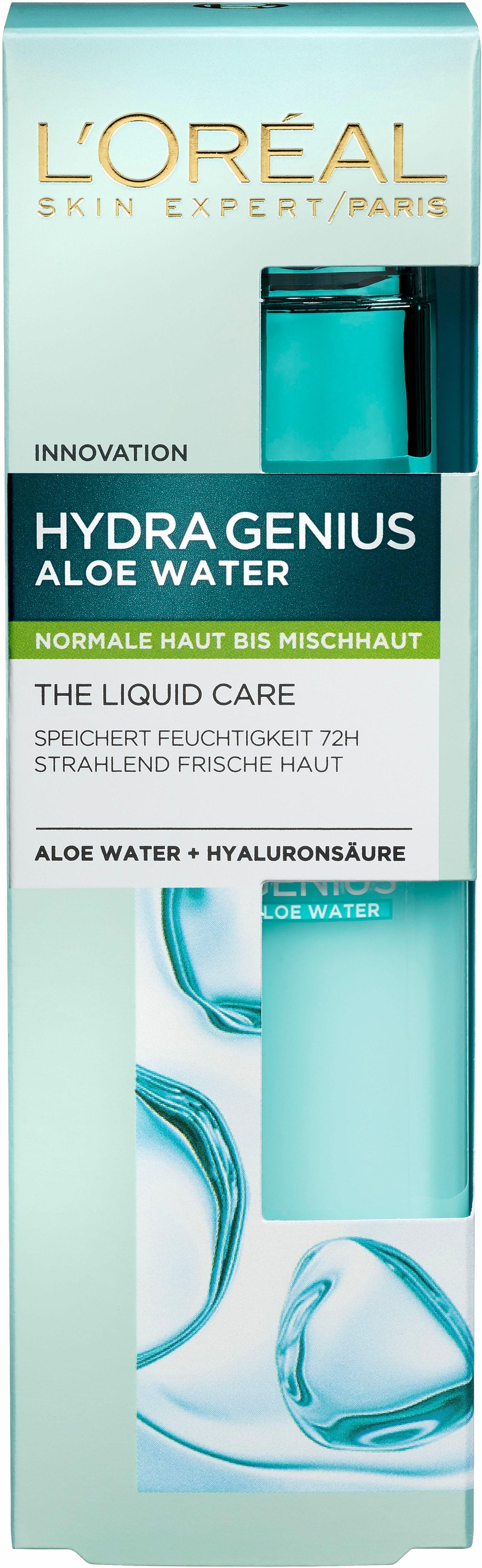 L'ORÉAL PARIS Gesichtsfluid »Hydra Genius Aloe Aqua«, für normale bis Mischhaut