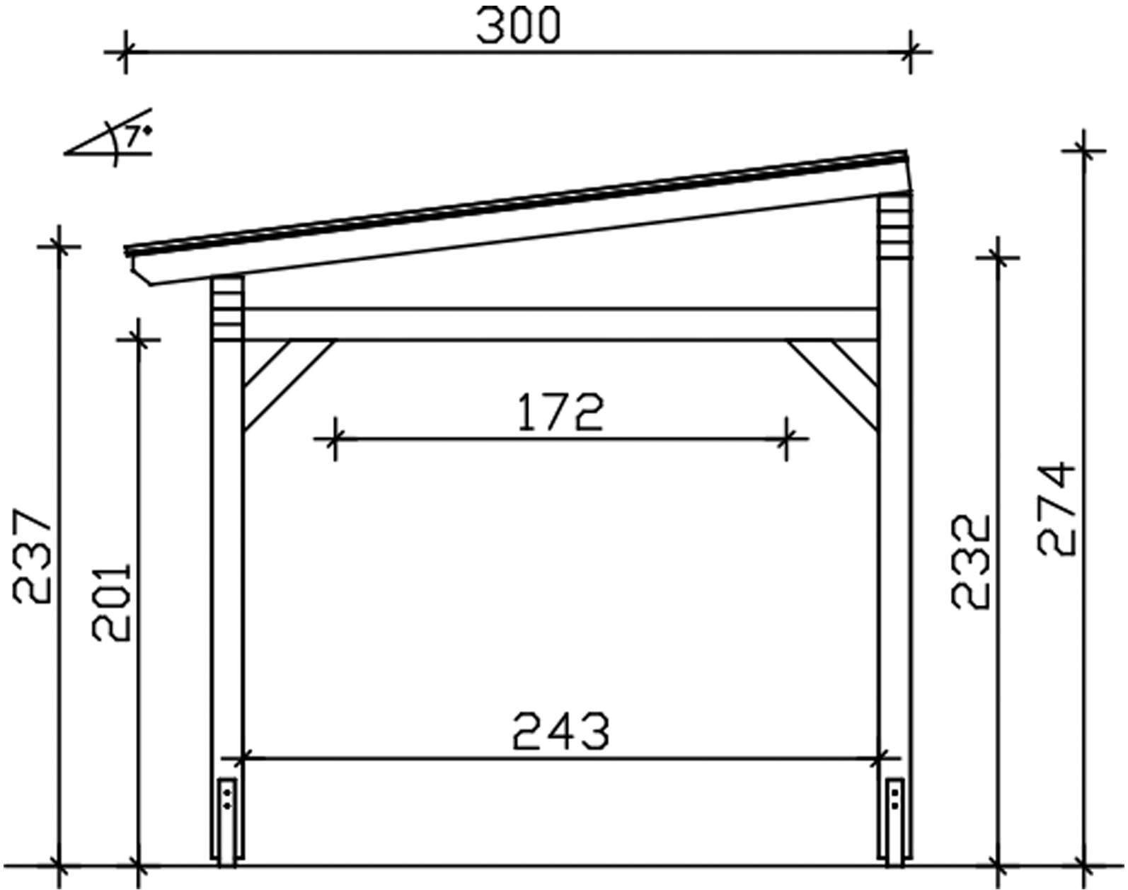 Skanholz Terrassendach »Sanremo«, Leimholz