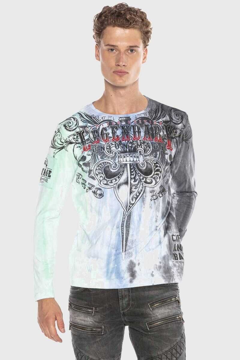 Cipo & Baxx T-Shirt »Sweatshirts« mit Ornament-Print