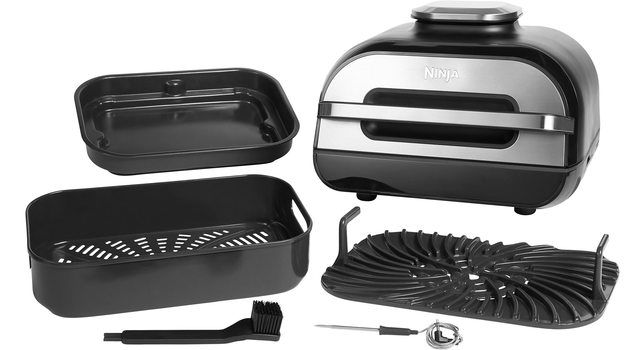NINJA Heißluftfritteuse »und Grill Foodi MAX AG551EU«, 2460 W, 3,8 L Volumen, incl digitalem Temperaturfühler