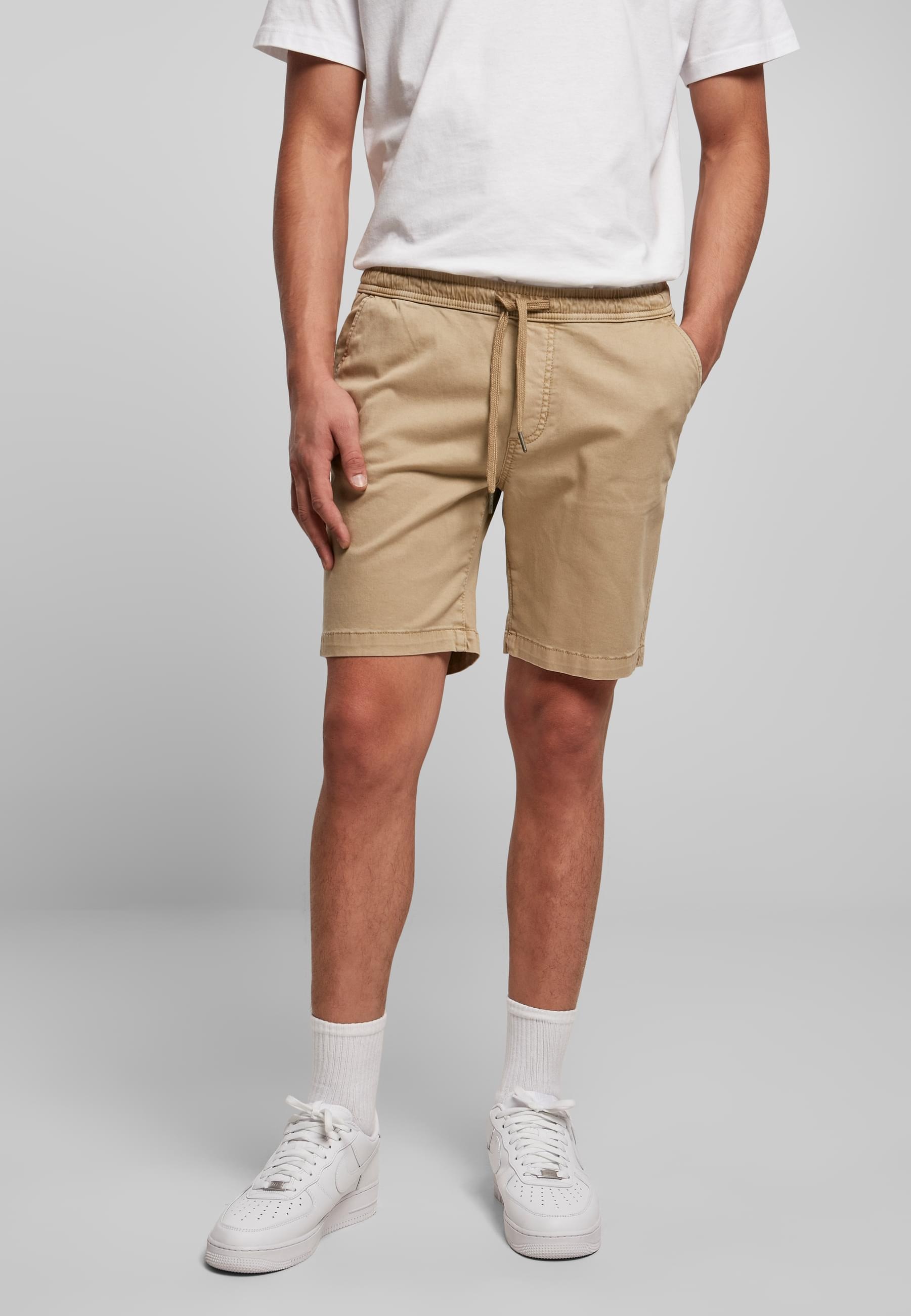 URBAN CLASSICS Stoffhose »Urban Classics Herren Stretch Twill Joggshorts«, (1 tlg.)