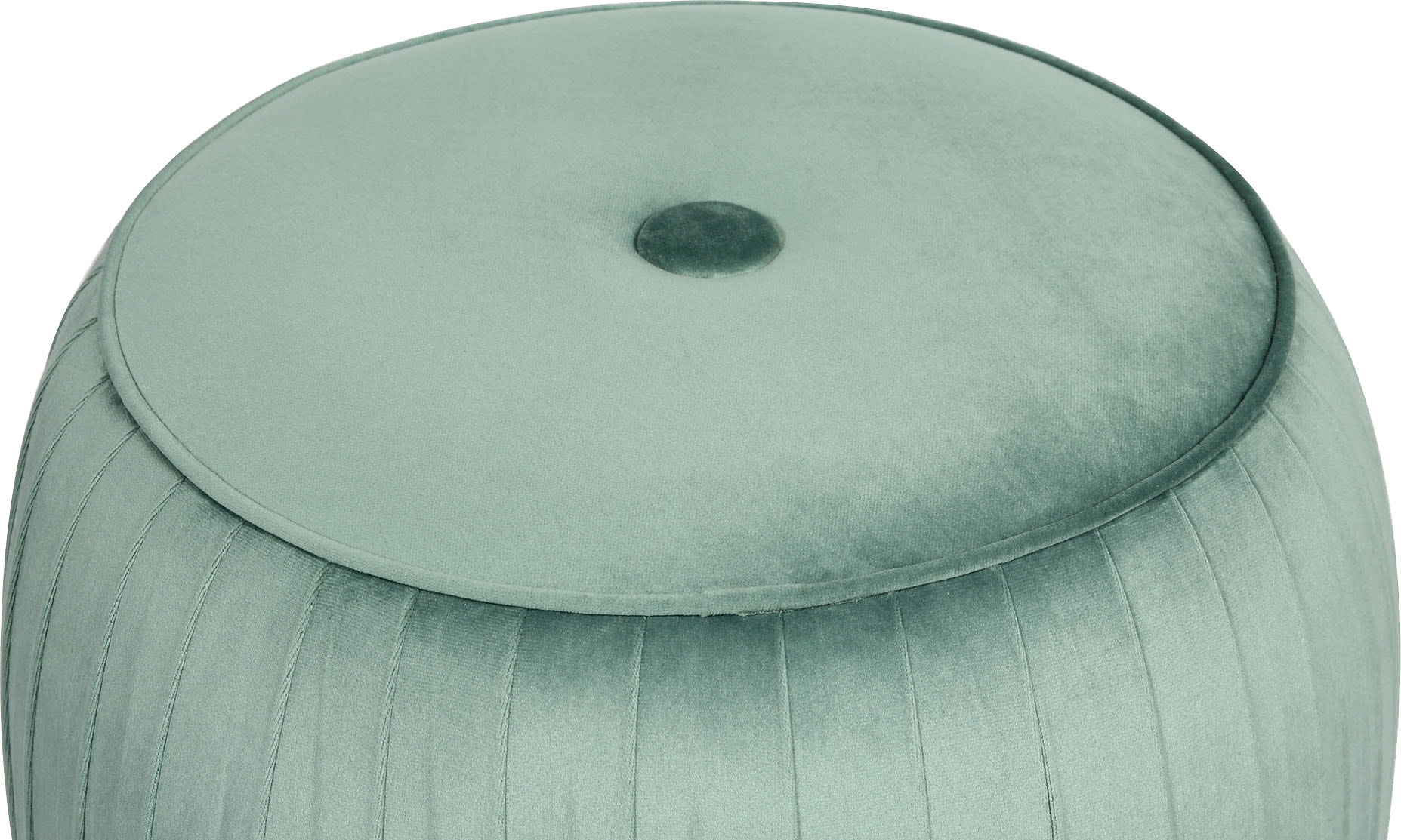 Kayoom Polsterhocker »Hocker Lyla 125, Edler Touch durch goldenen Sockel, Samtbezug«, (1 St.), samtweich, gesteppte Ziernaht, Edelstahlsockel, Hochwertiger Samtbezug
