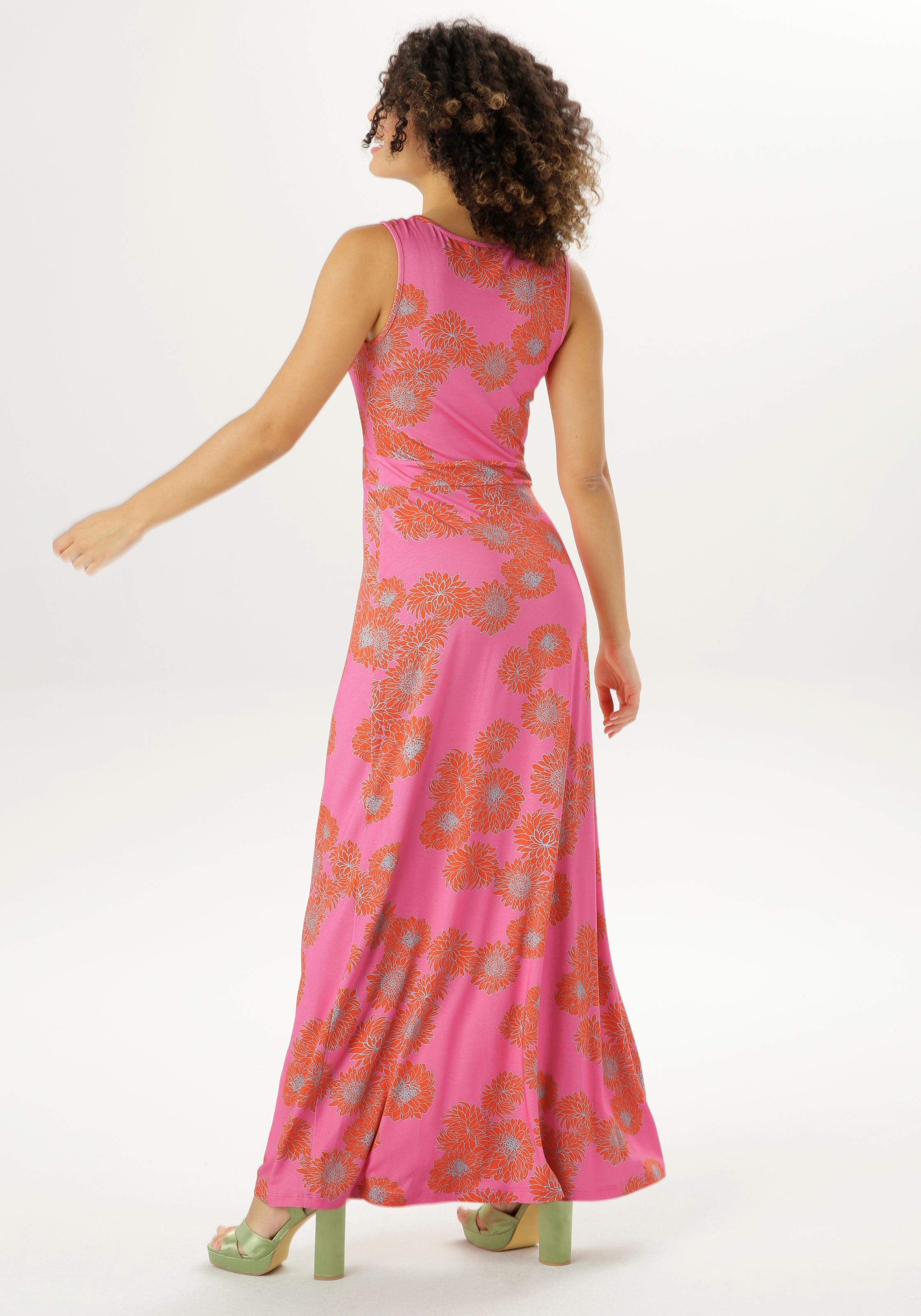 Aniston CASUAL Sommerkleid, mit graphischen Blütendruck