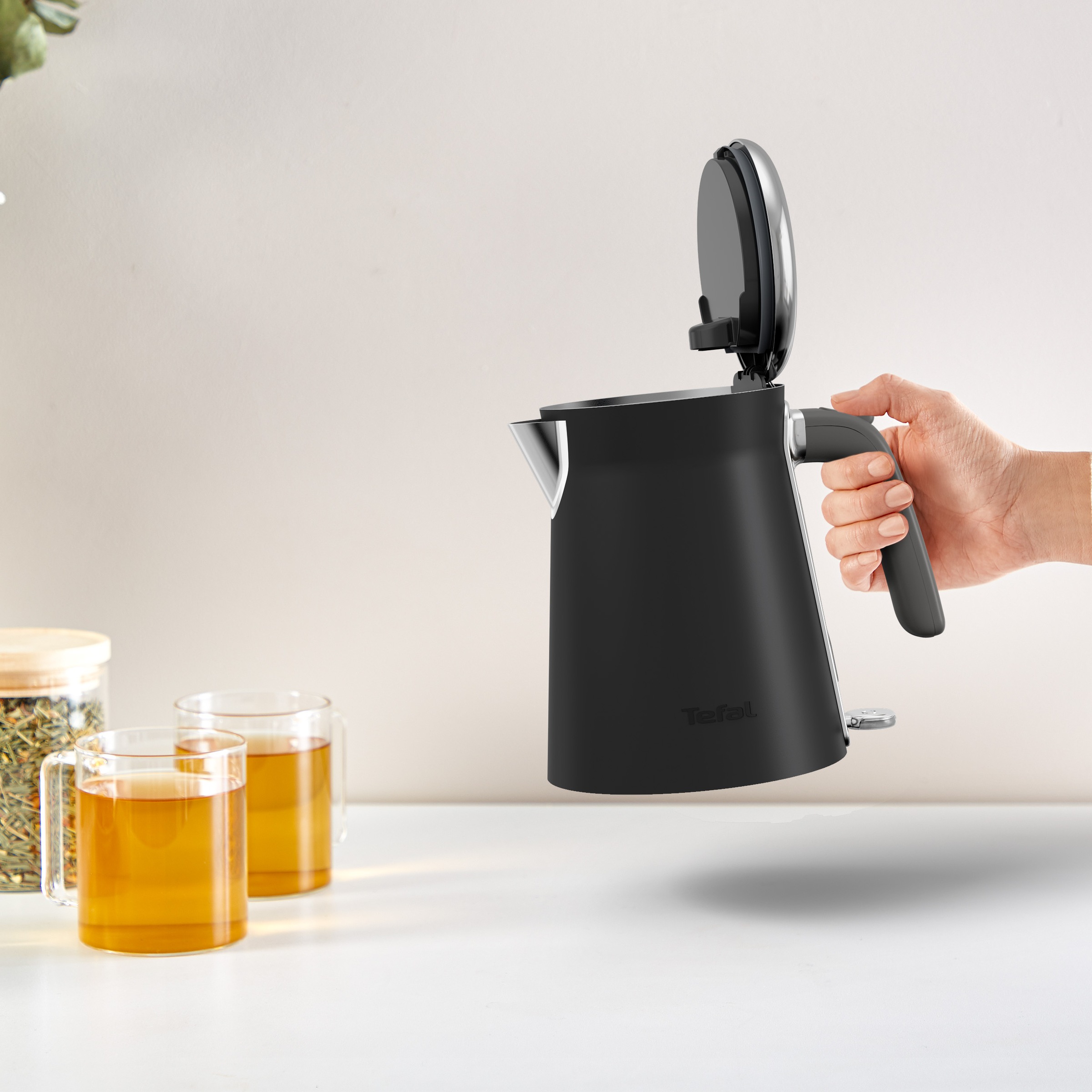 Tefal Wasserkocher »KI6668 Collection«, 1,7 l, 2400 W, Deckelöffnung auf Knopfdruck, großes Fassungsvermögen von 1,7 l