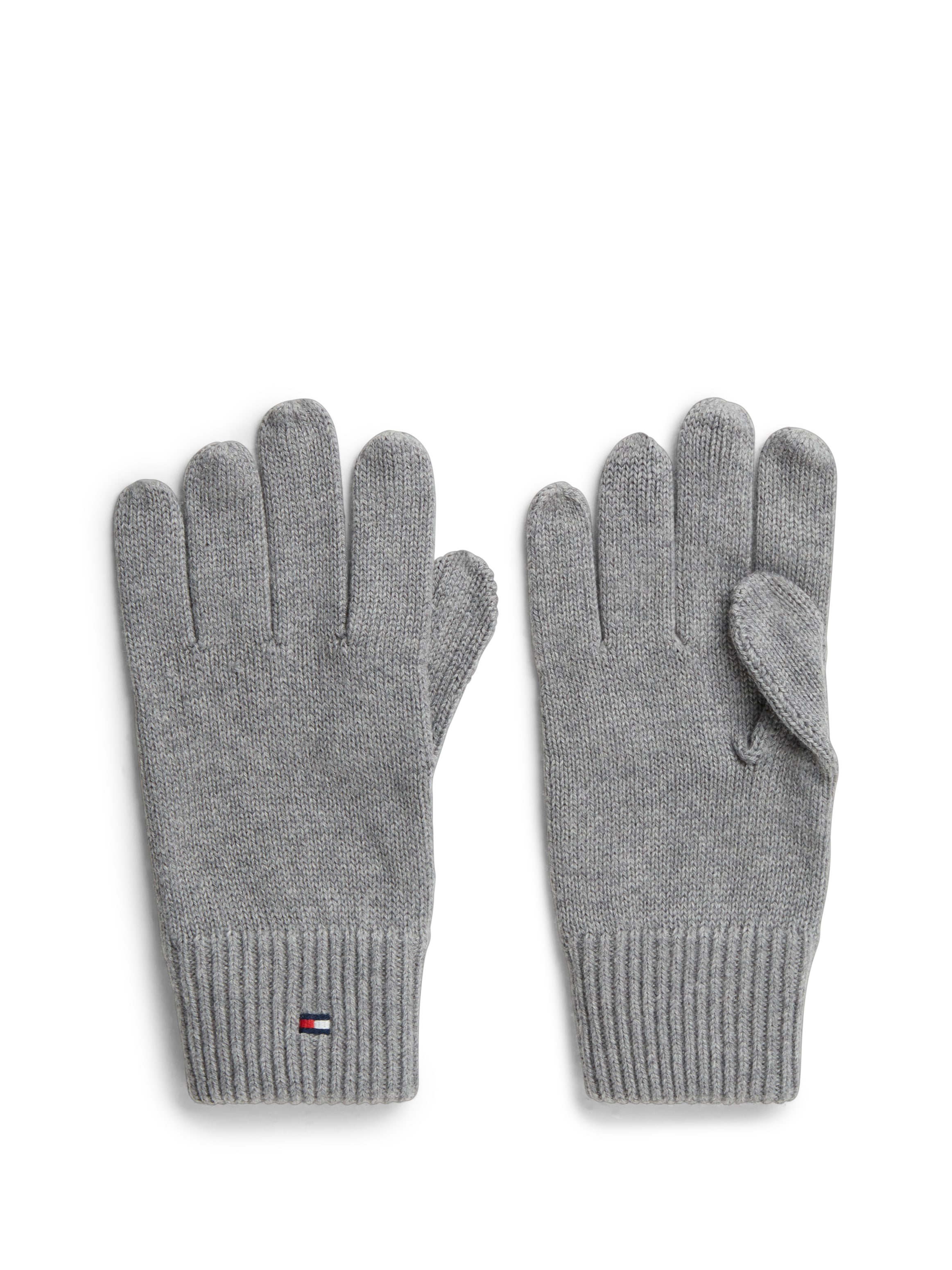 Tommy Hilfiger Strickhandschuhe "ESSENTIALS FLAG GLOVES" mit Logostickerei