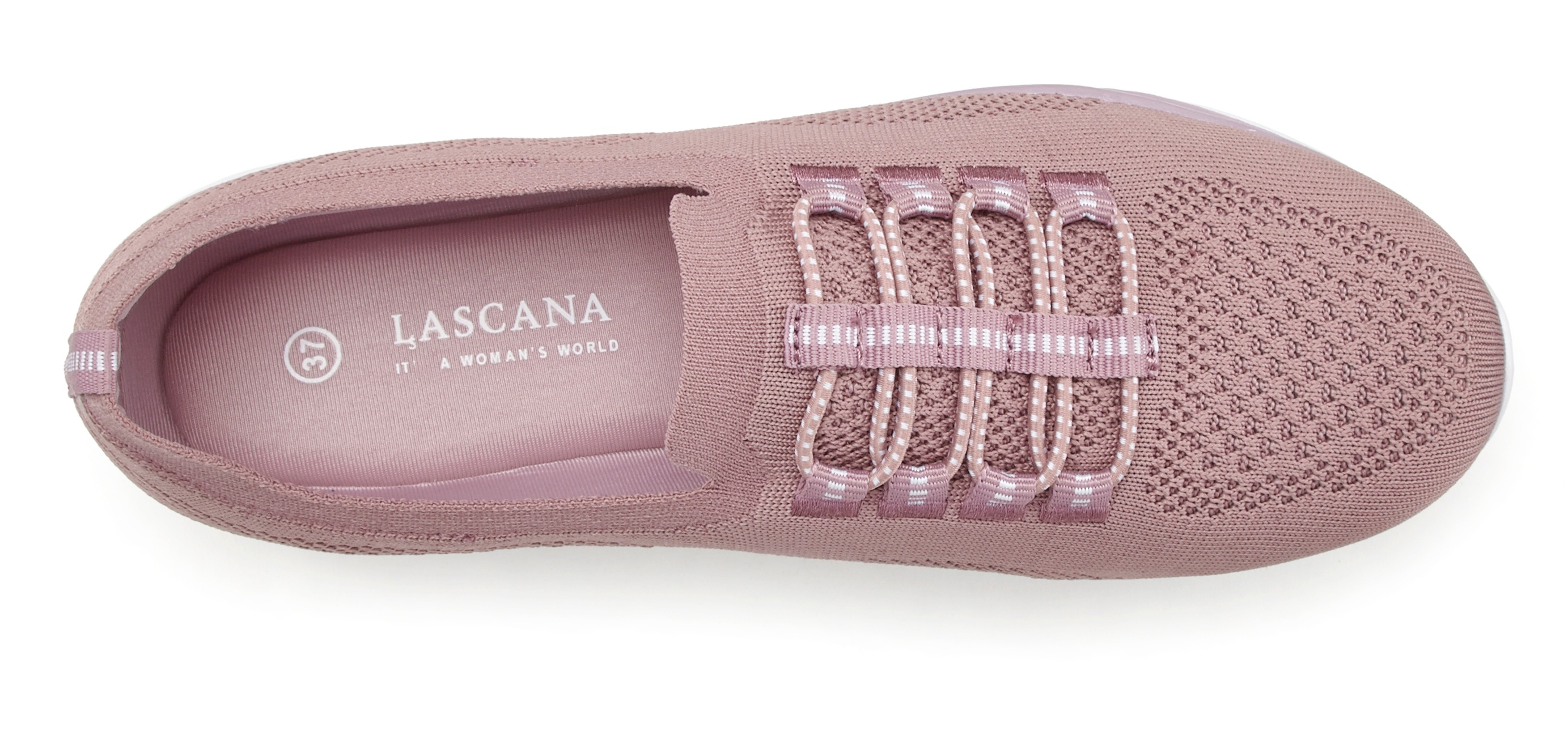 Thumbnail - LASCANA Sneaker "Slipper, Halbschuh, leichtes Meshmaterial", zum Reinschlüpfen mit elastischen Schnürbändern VEGAN