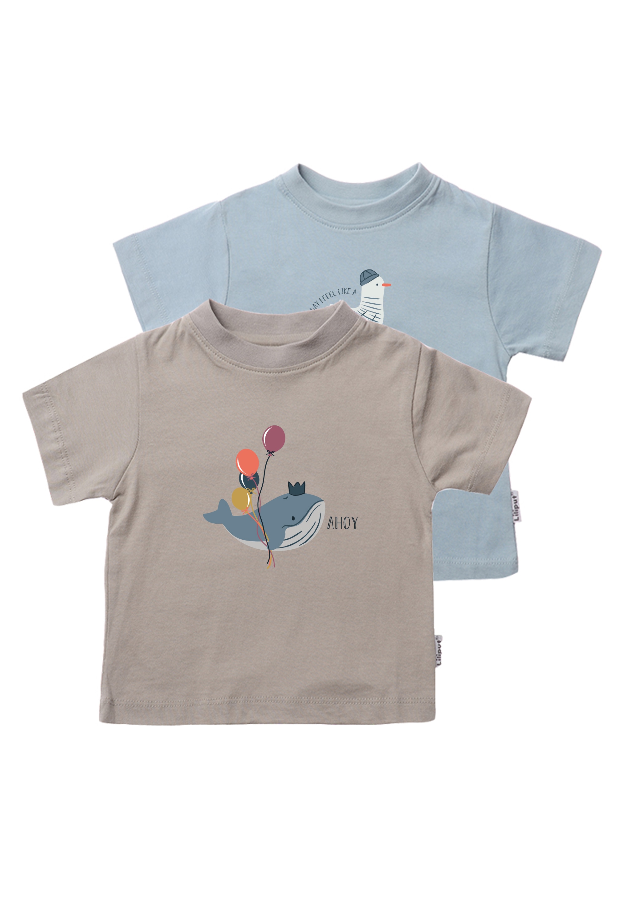 Liliput T-Shirt »Möwe«, (2 tlg.), mit niedlichen Frontprints