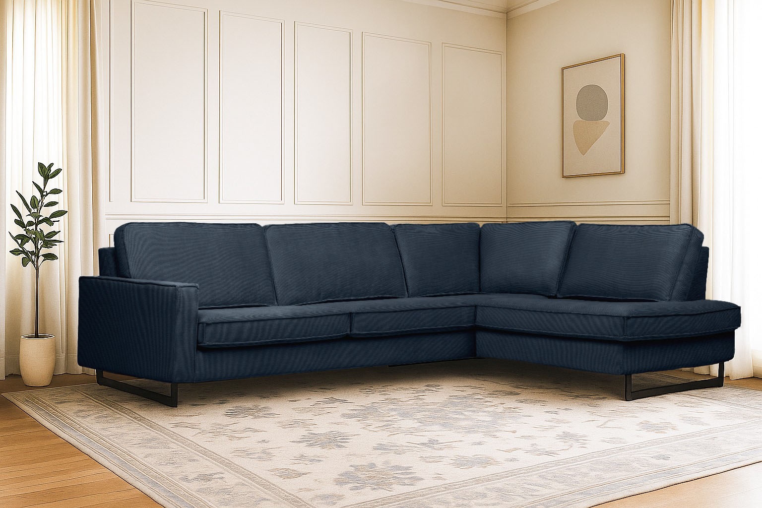 Home affaire Ecksofa "Pinto, 290 cm, Cord, Chenille, Lederoptik, Ottomane l günstig online kaufen