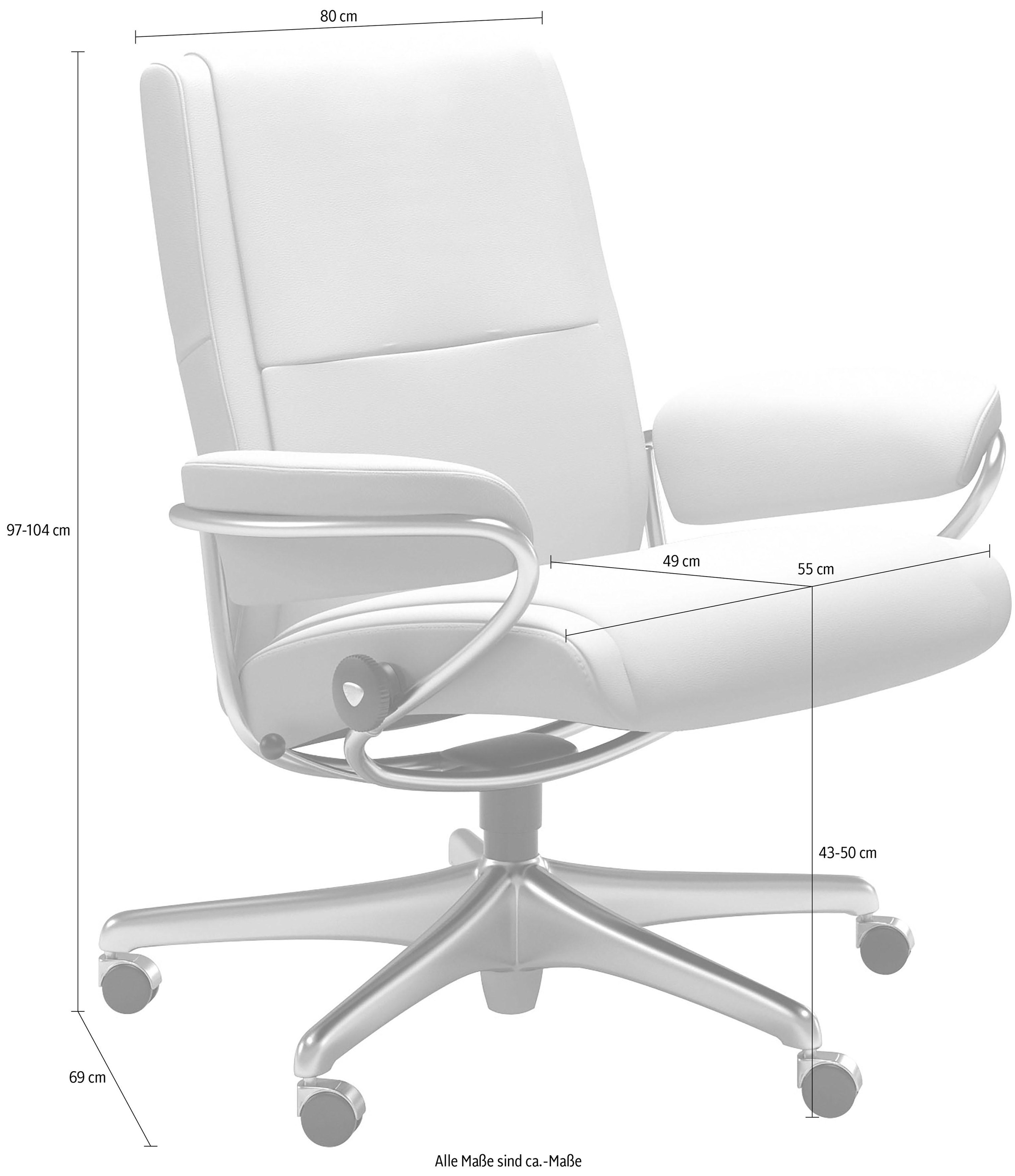 Stressless® Relaxsessel »Paris«, Low Back, mit Home Office Base, Gestell Chrom