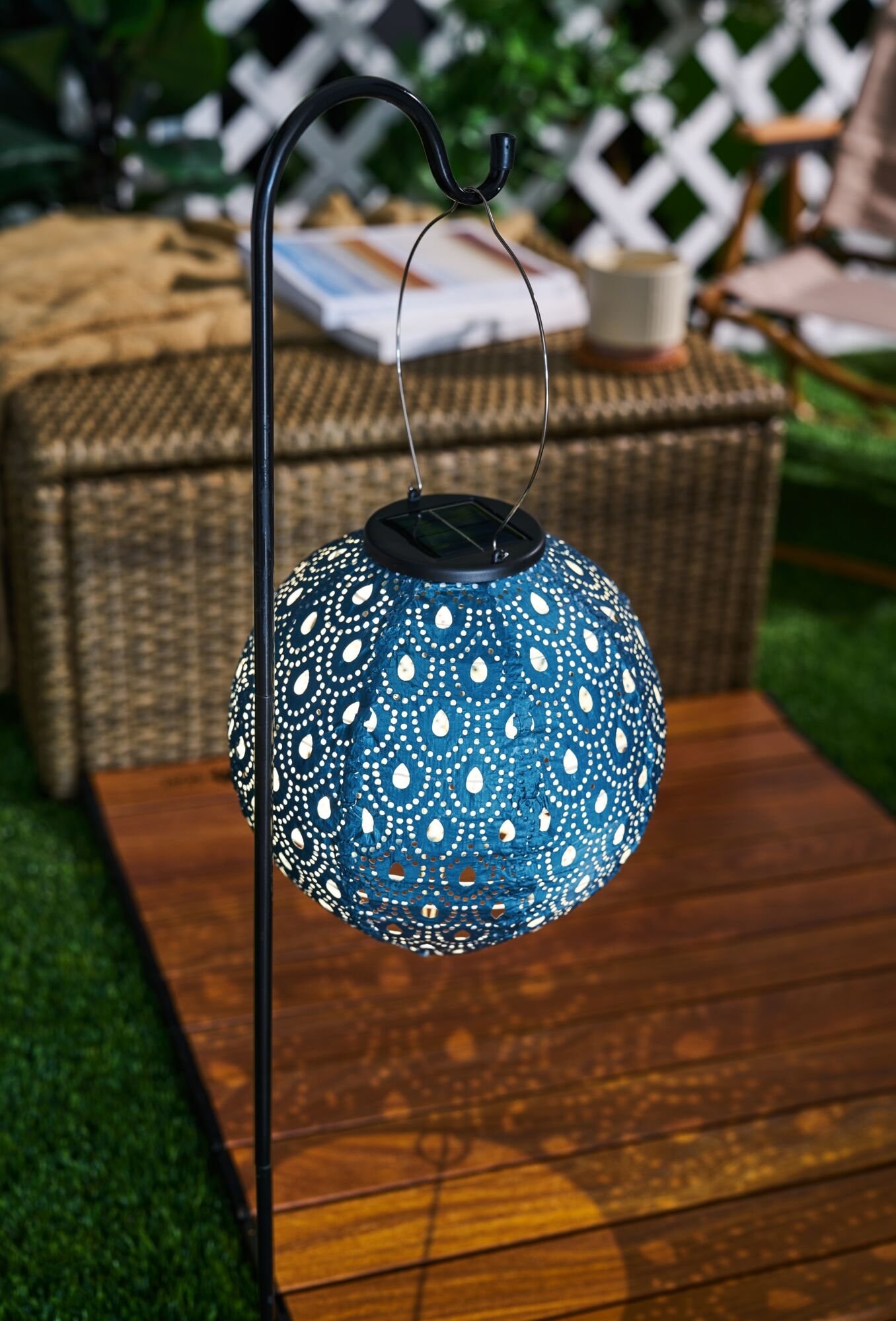 Pauleen LED Laterne »Sunshine Charm Lampion Solar blau Tyvek Vlies«, 1 flammig