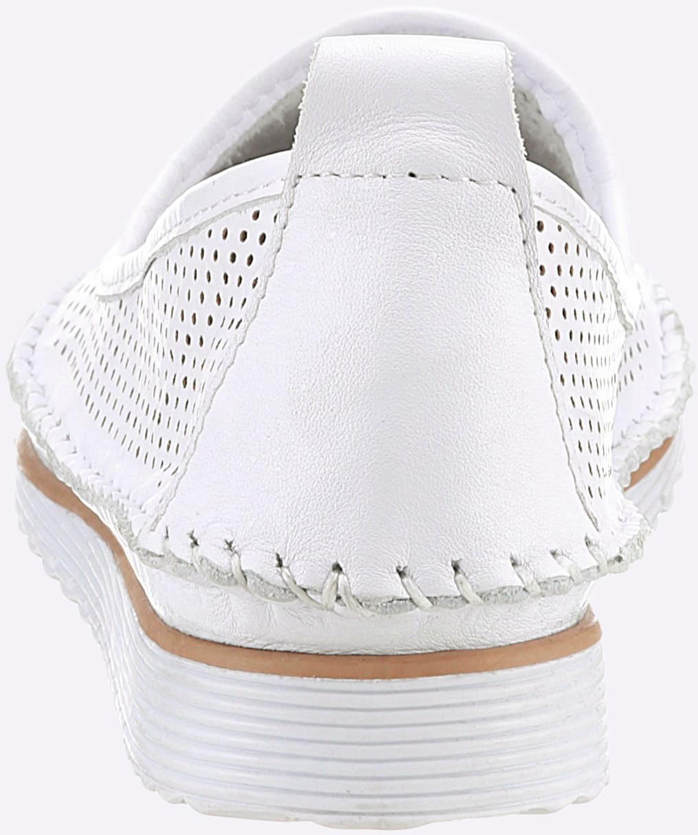 HEINE Slipper Women's White Leather Size 39 3