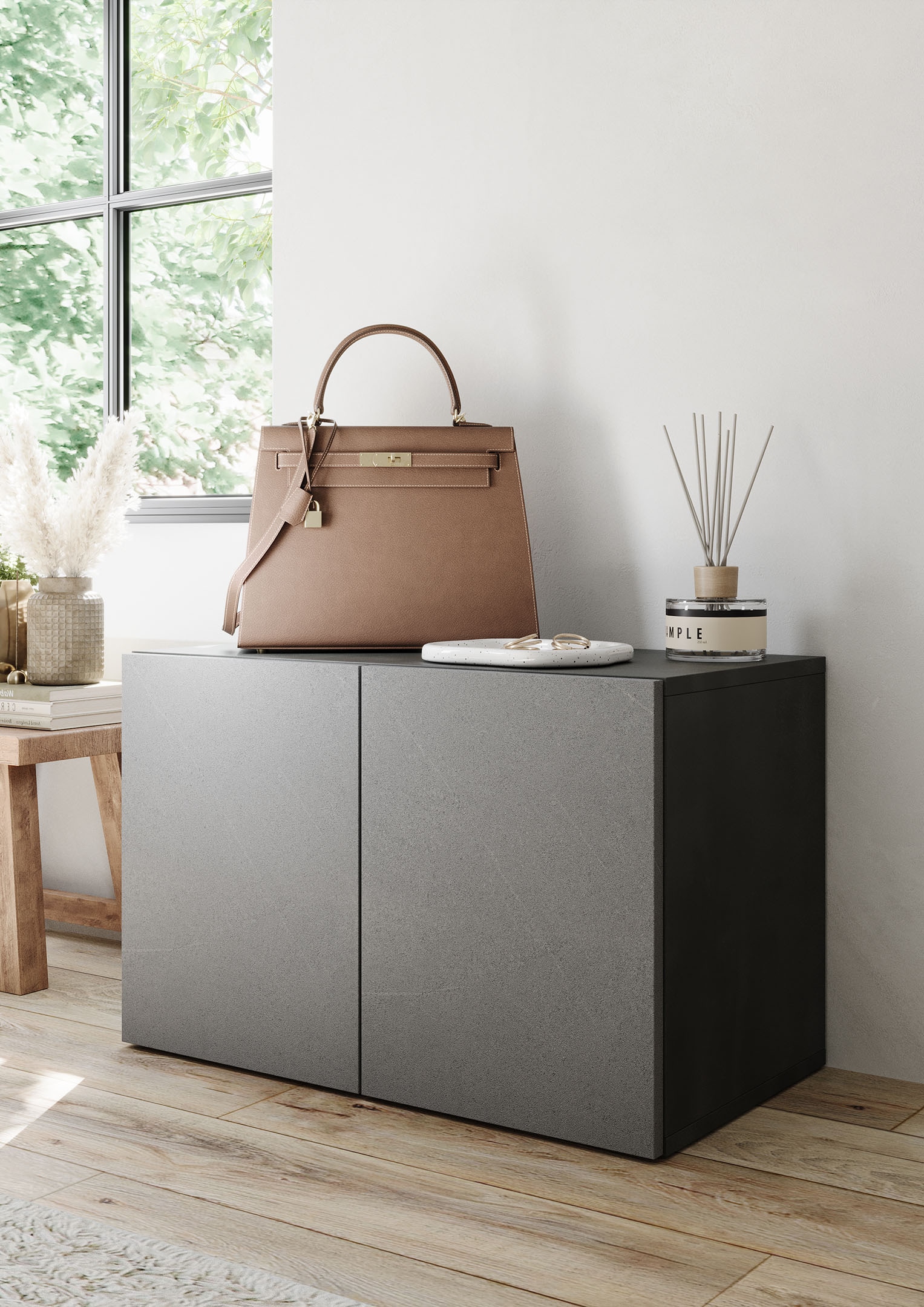 INOSIGN Schuhschrank »Pratiko Breite 63 cm, Höhe 42 cm, Garderobenbank,«, Flurbank, Schuhbank, mit Stauraum