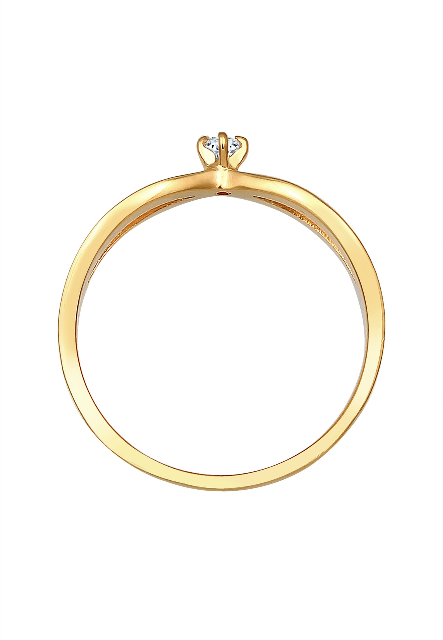Elli DIAMONDS Verlobungsring »Verlobung Vintage Diamant (0.03 ct.) 585 Gelbgold«