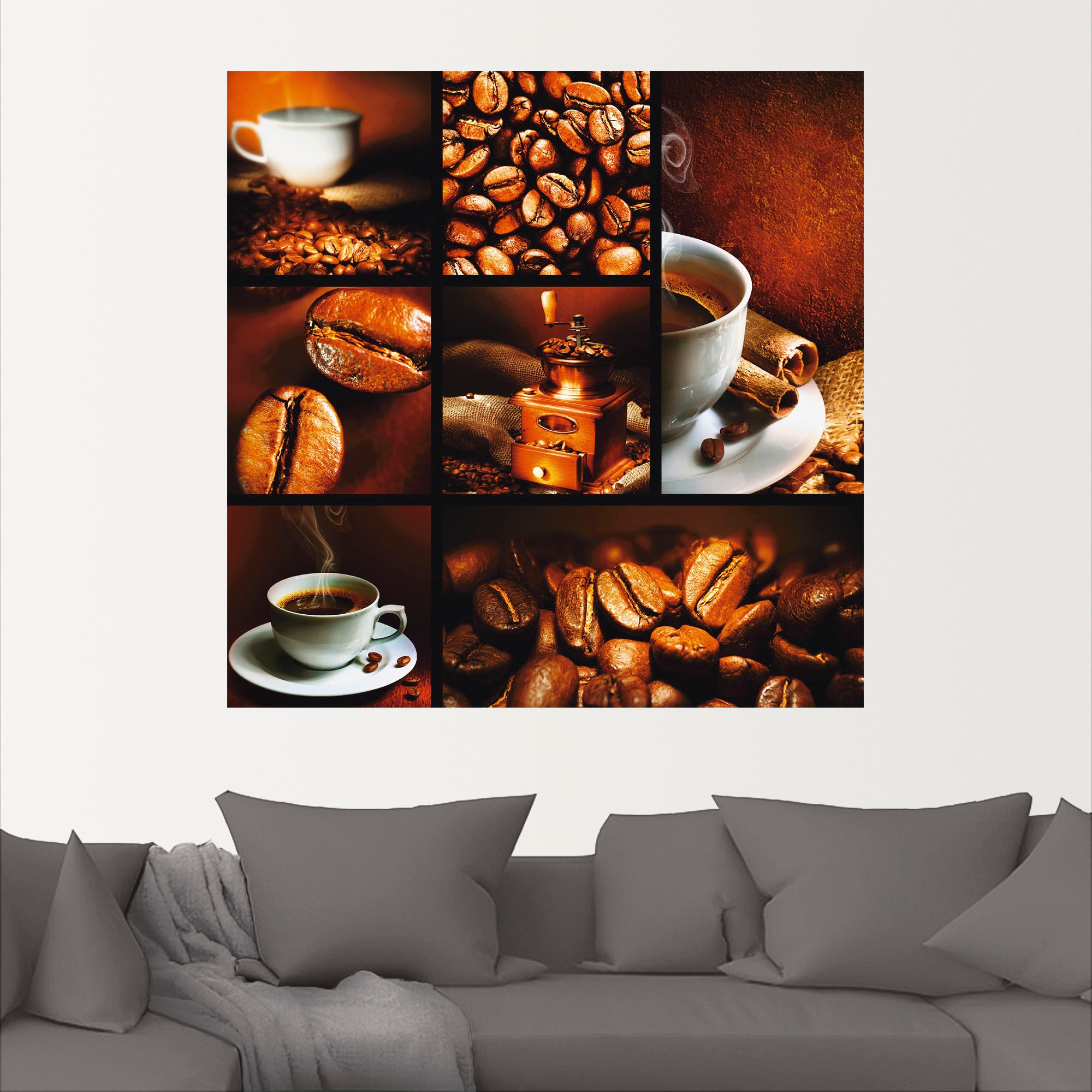 Artland Wandbild »Kaffee Collage«, Getränke, (1 St.), als Leinwandbild, Poster, Wandaufkleber in verschied. Größen