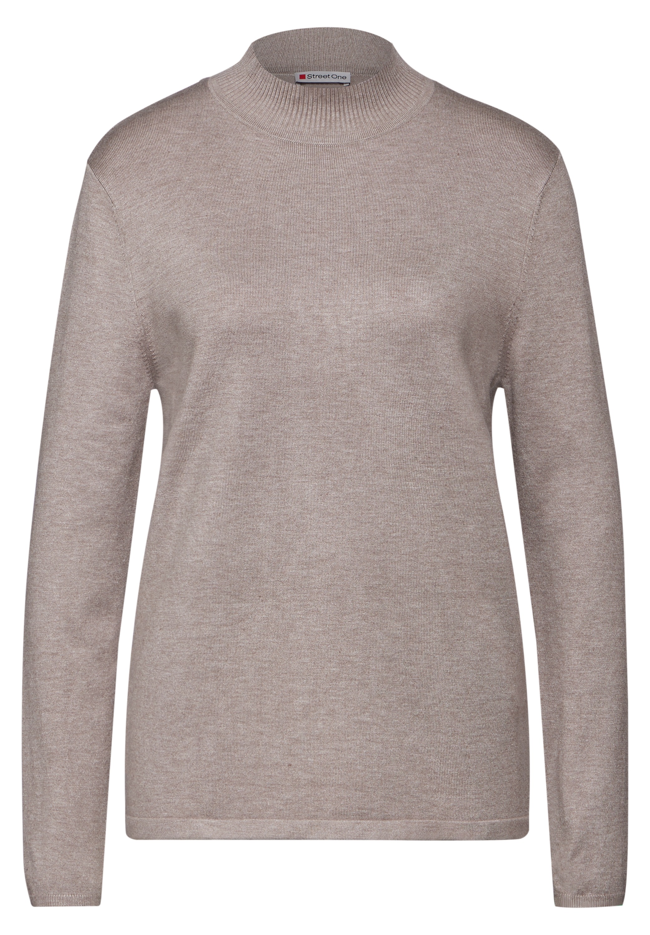 STREET ONE Rollkragenpullover, mit Materialmix