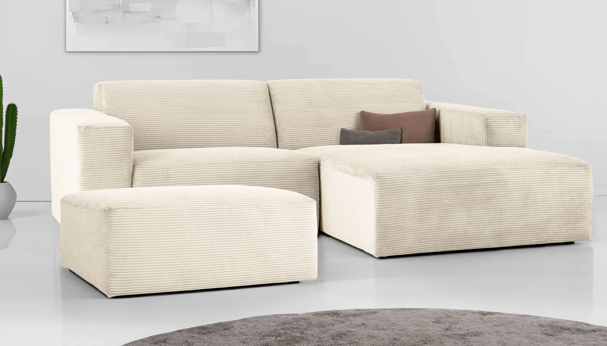 INOSIGN Ecksofa "Koa,228cm, L-Form, Modulsofa, Webstoff, Cord, Struktur, Ch günstig online kaufen
