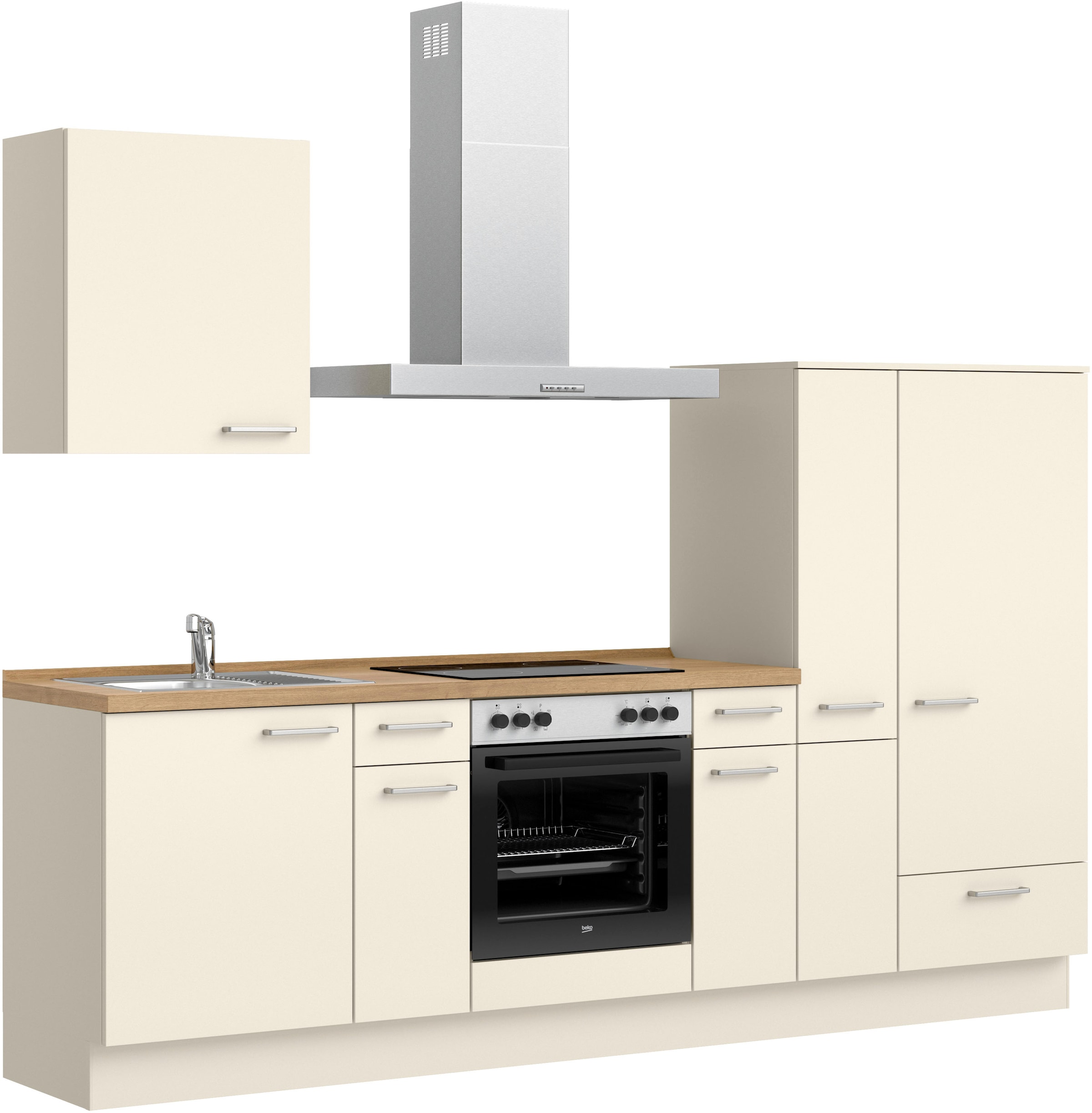 nobilia® Küchenzeile »"Touch I"«, vormontiert, Ausrichtung wählbar, Breite 270 cm, wahlw. mit E-Geräten