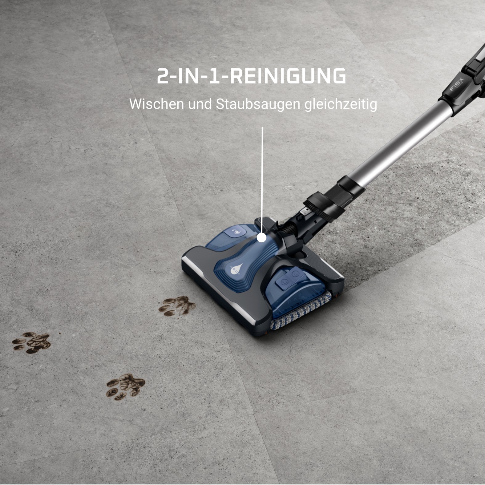 Rowenta Akku-Hand-und Stielstaubsauger »X-Force Flex 14.60 Aqua, leistungsstark, langlebiger Akku, Flex-Gelenk«, bis zu 200 Air Watt, Aqua-Düse, 2-in-1 Wisch- und Saugfunktion, RH99C3
