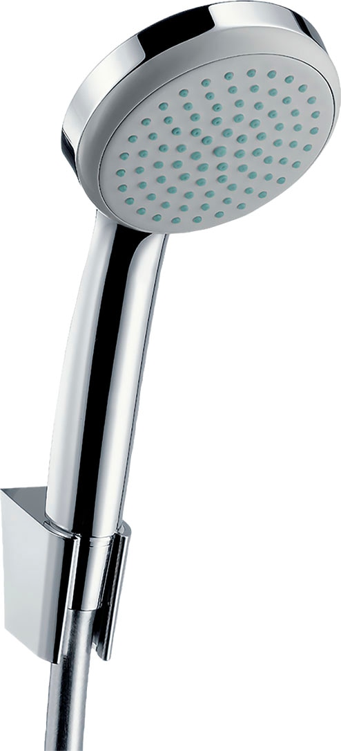 hansgrohe Duschbrause "Croma 100", (Brauseschlauch, Handbrause, Brausehalter), 1 Strahlart mit Duschschlauch 160cm, chro