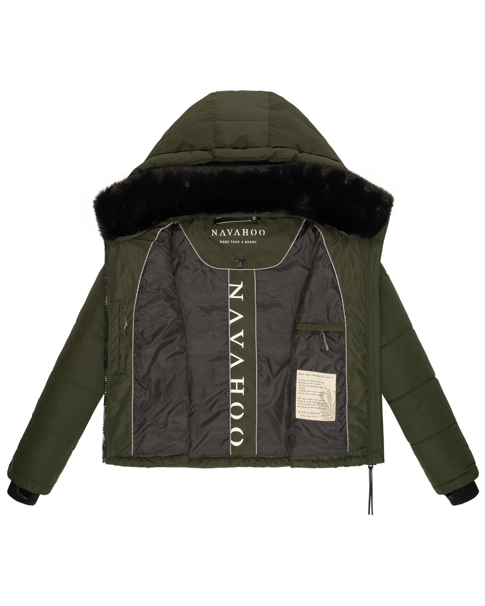 Navahoo Steppjacke »Mit Liebe XIV«, mit Kapuze, Warme gesteppte Damen Winterjacke mit kuscheligem Kragen