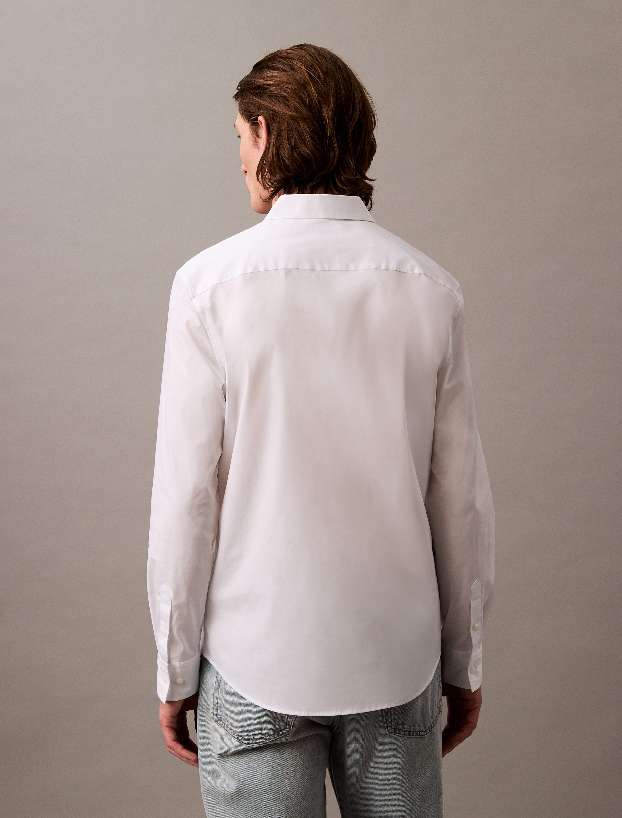 Calvin Klein Langarmhemd "LS SOLID STRETCH SLIM SHIRT", in Unifarbe günstig online kaufen