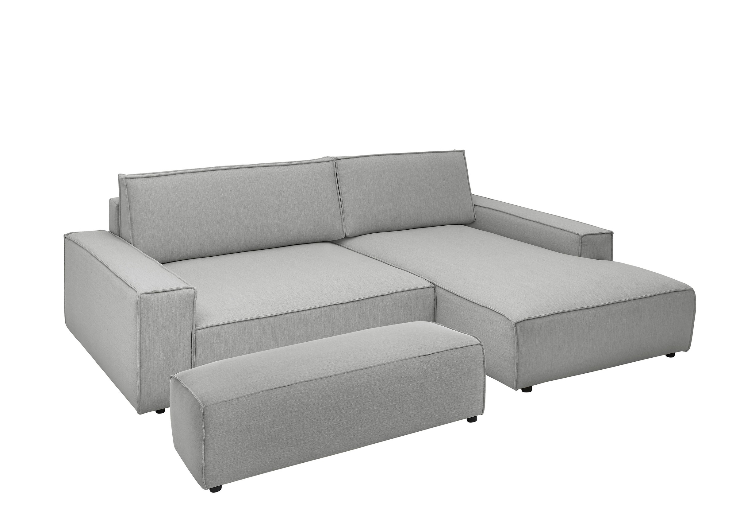 Home affaire Polsterecke »NEU: SHERWOOD XXL tief, L-Form mit Schlaffunktion, Big-Sofa mit Hocker«, (Set, 2 St.), stellbar zum Schlafsofa (Krokodilverbinder), Cord, Leinenoptik