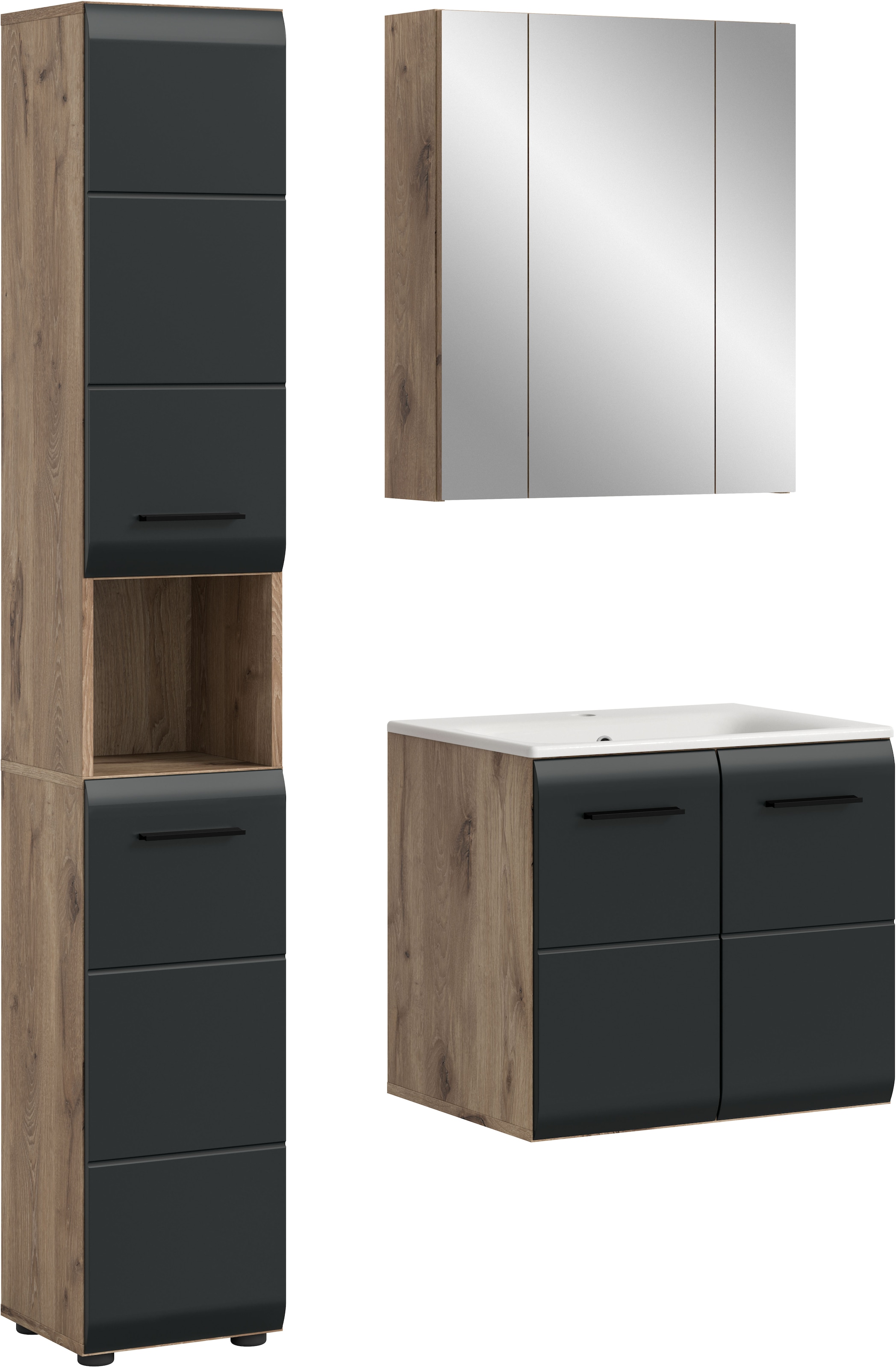 INOSIGN Badezimmer-Set, (Set, 4 St.), Florenz, Badkombination 4-tlg.,Nox Oa günstig online kaufen