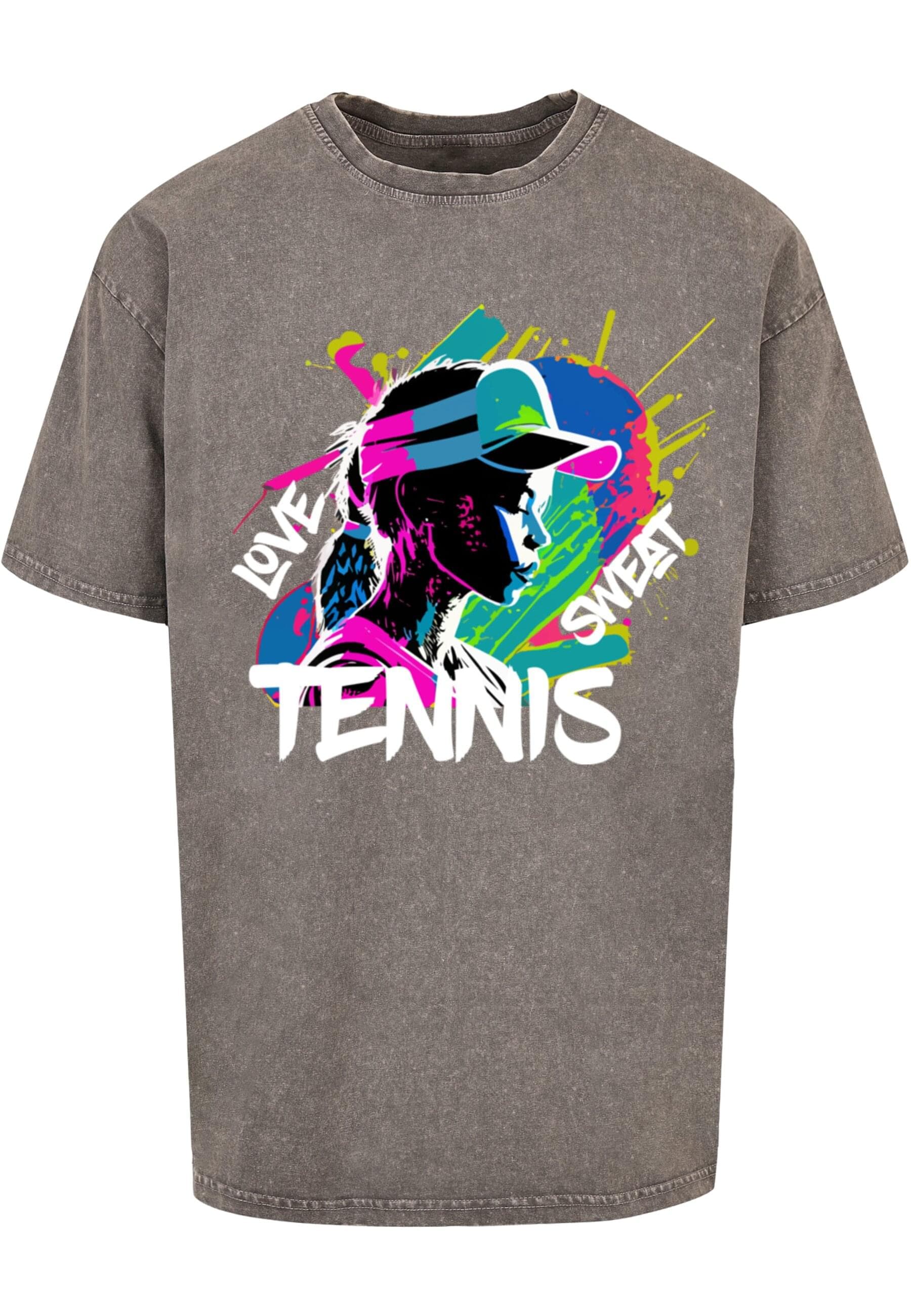 Merchcode T-Shirt "Merchcode Herren Tennis Love, Sweat - Acid Washed Oversi günstig online kaufen