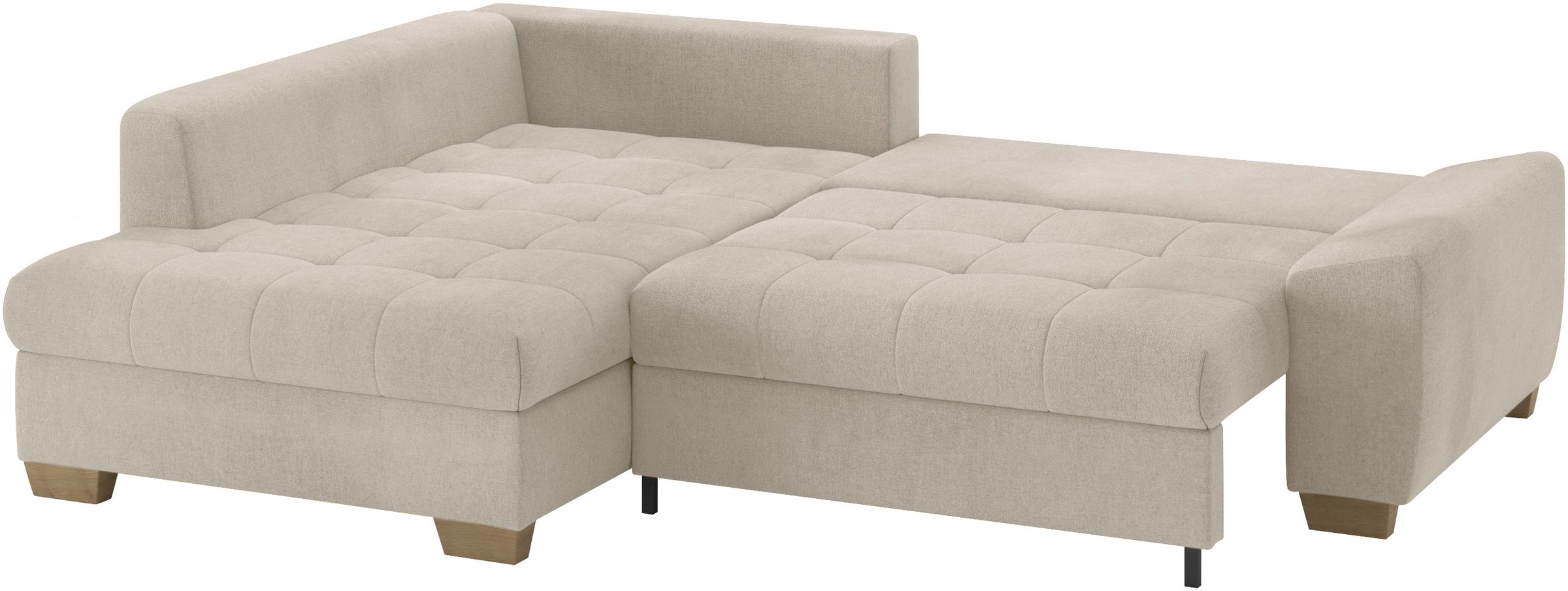Mr. Couch Ecksofa »Nikita II, L-Form«, Wahlweise mit Bettfunktion, Bettkasten & RGB-LED-Beleuchtung