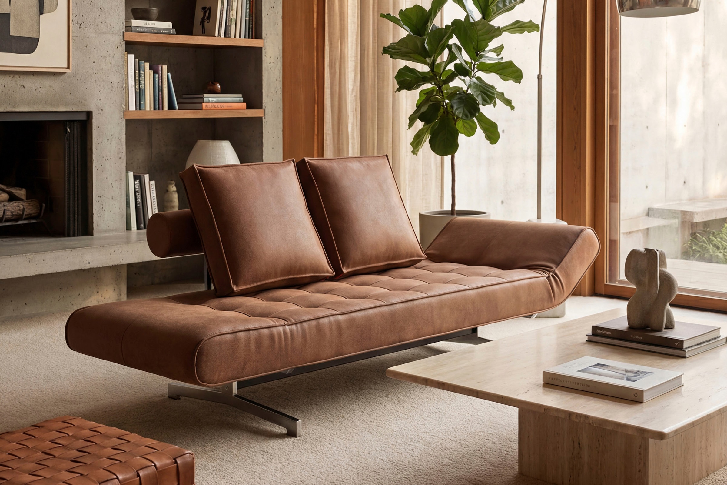 INNOVATION LIVING ™ "Ghia Schlafsofa, Multi-Wohlfühlsofa, Designfuß" eine große Liegefläche mit geringer Stellfläche, beidseitig abklappbar