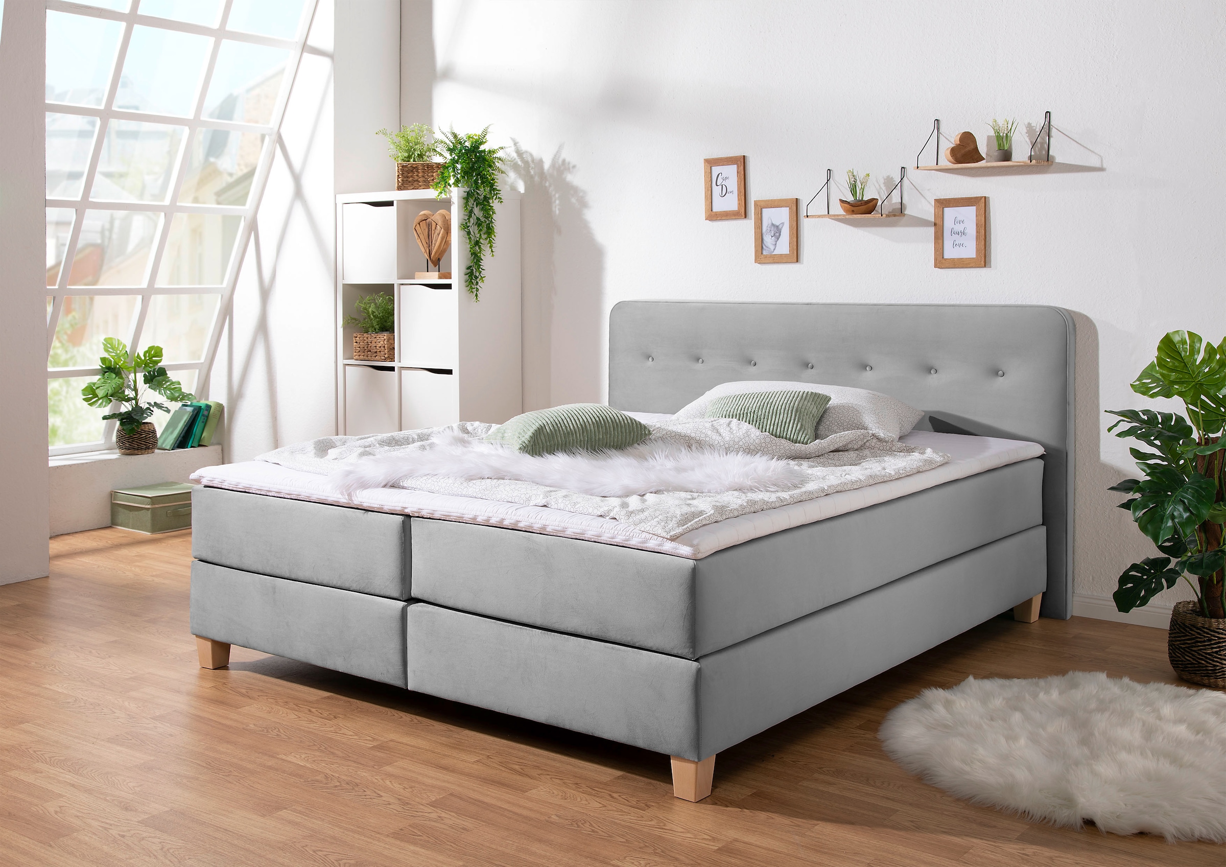 Home affaire 1100000002199 "Fargo" in Überlänge 220 cm, mit Topper, 3 Ausführungen, 4, Breiten