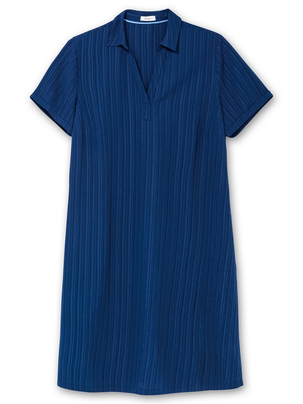Sheego Sommerkleid »Große Größen«, mit Polokragen, in Längsstruktur