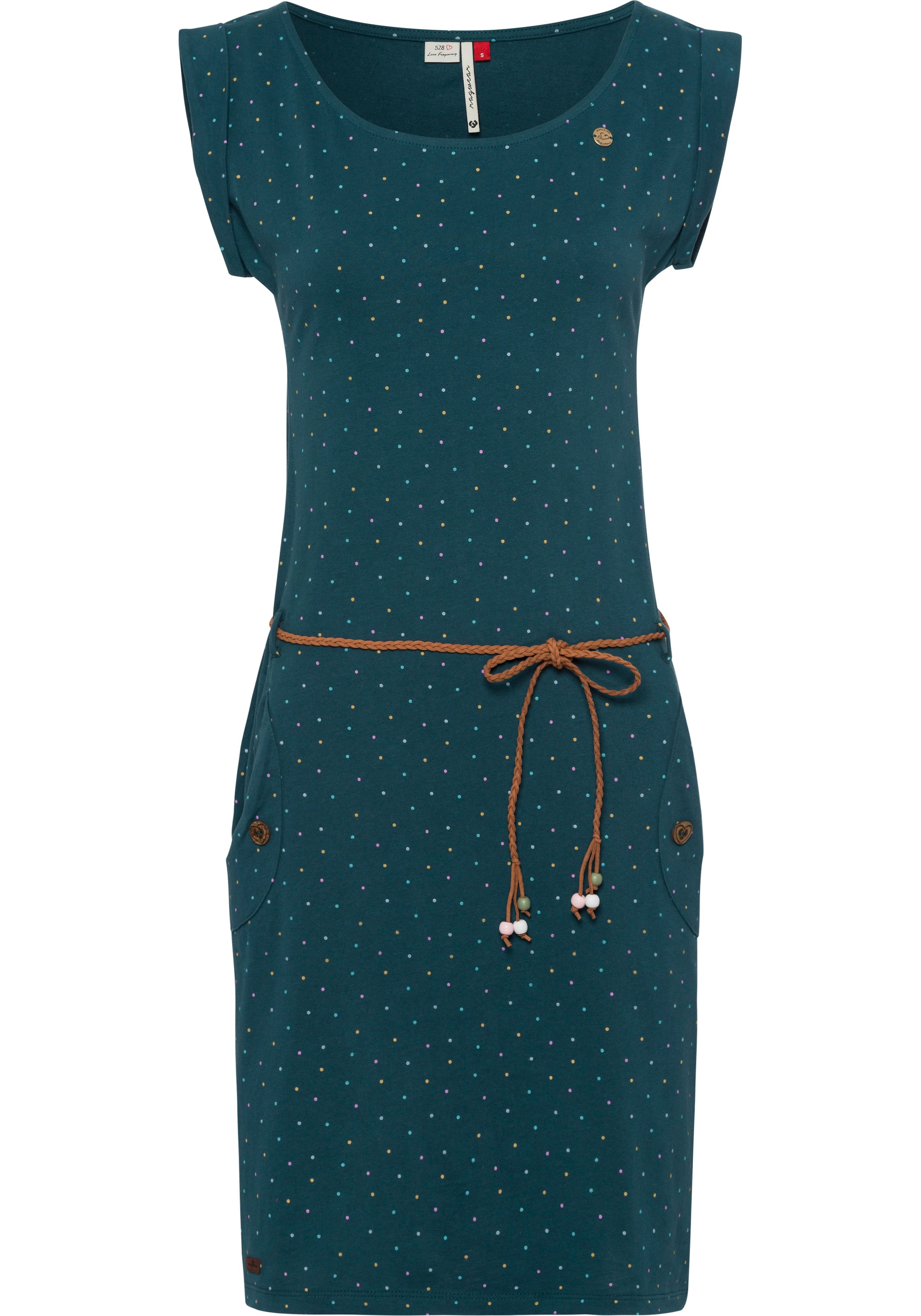 Ragwear Jerseykleid »TAGG DOTS«, (2 tlg., mit Bindegürtel), im Multi-Color-Punkte-Muster kaufen