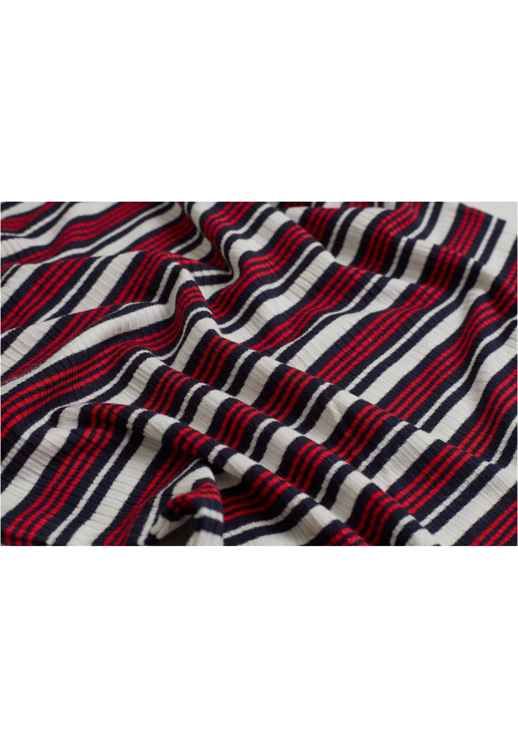 URBAN CLASSICS Muskelshirt »Urban Classics Damen Ladies Rib Stripe Cropped Top«, (1 tlg.)