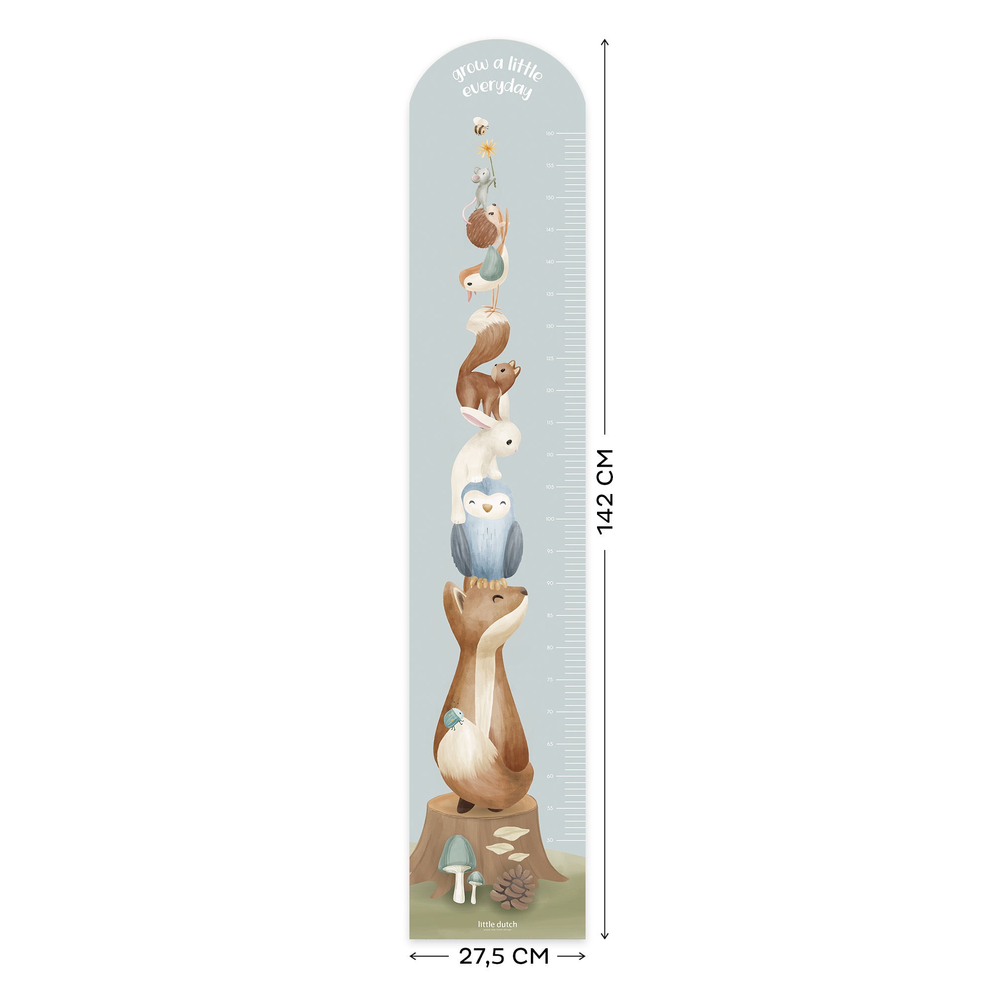 LITTLE DUTCH Wandtattoo »Wachstumstabelle Forest Friends (142x28cm)«, (1 St.)