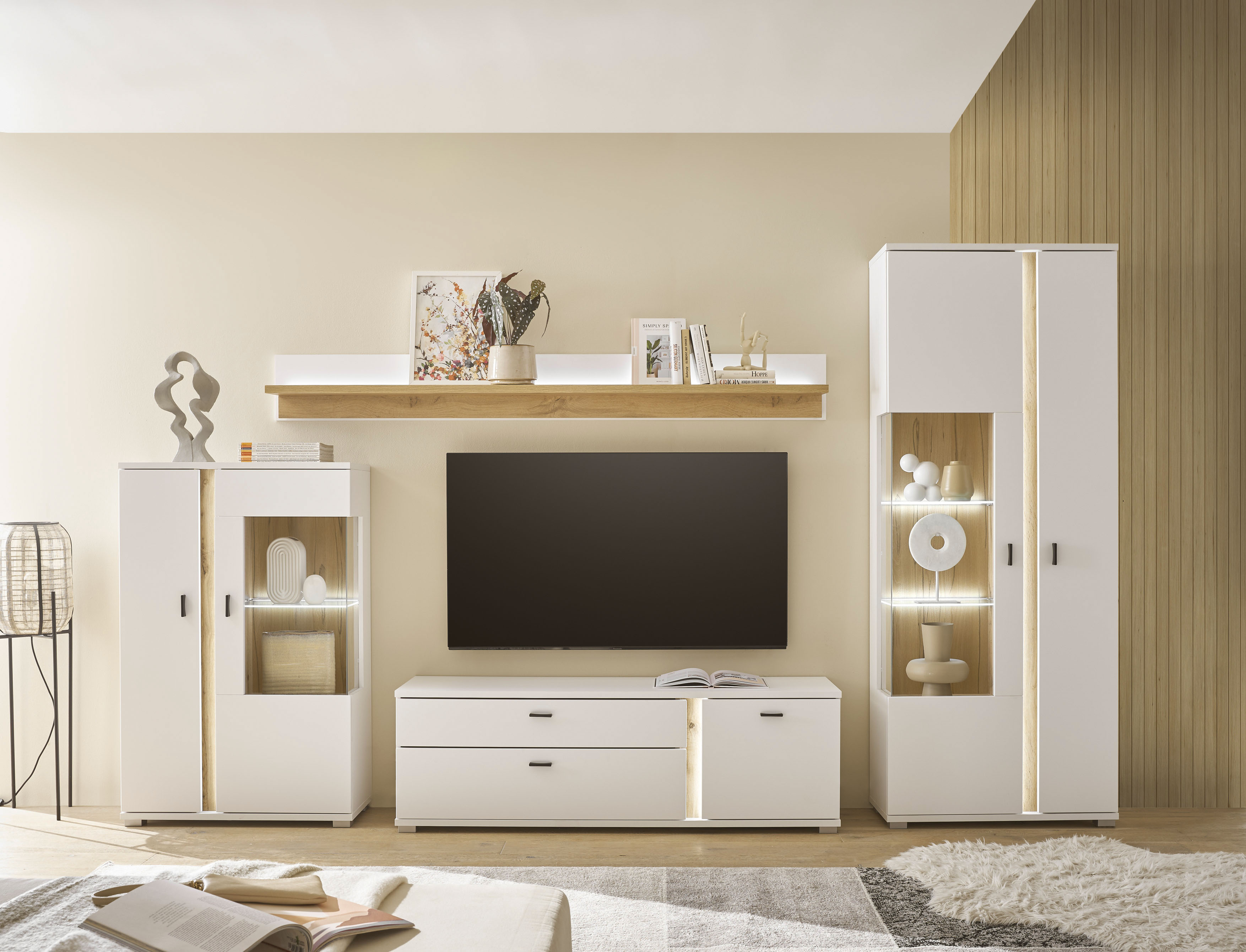 INOSIGN Wohnwand "LONG ISLAND" Set, 4 Stk. tlg. in moderner Trendfarbe,inkl günstig online kaufen