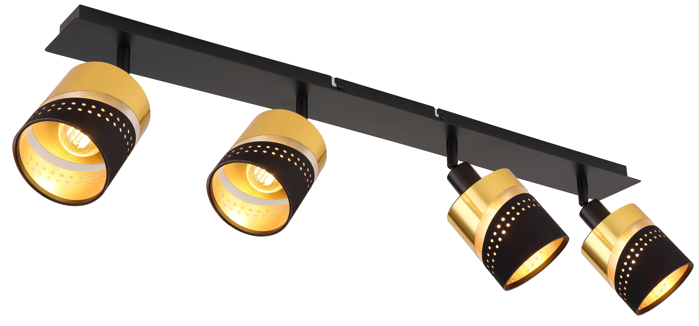 GLOBO LIGHTING Deckenstrahler »OR«, Leuchtmittel E14 | ohne Leuchtmittel, Deckenspot/schwarz/goldfarben/Flur/Wohnzimmer/Schlafzimmer