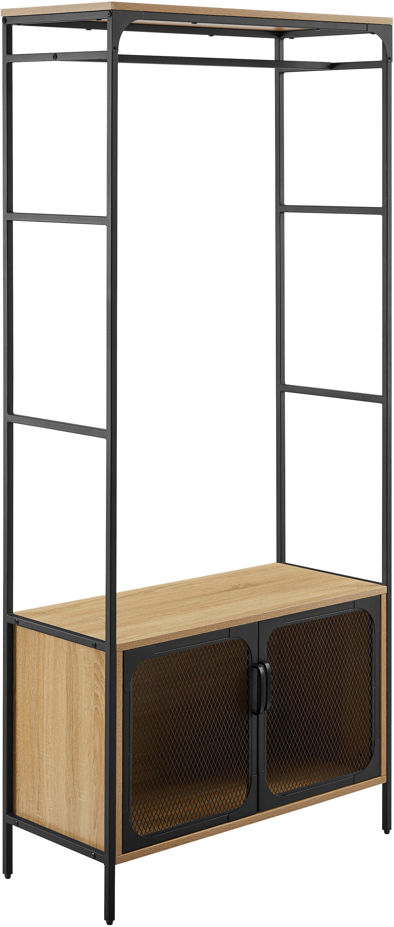 OTTO home Regal »Amance« robust, natürliche Materialien, Metallgestell, Höhe 177 cm