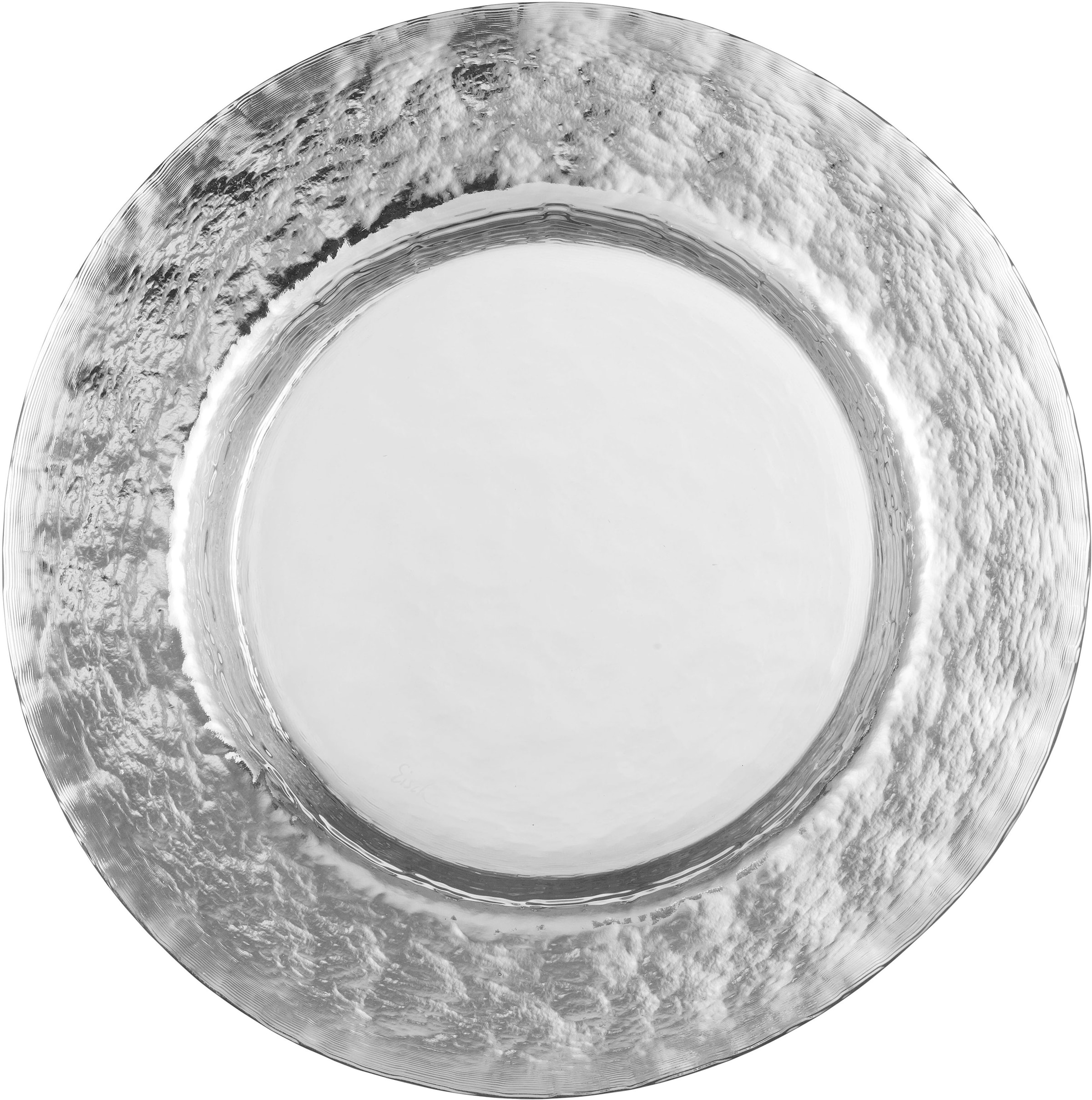 Eisch Platzteller »COLOMBO SILBER«, (1 tlg.), in Handarbeit veredelt mit silber-glänzender Glasur, Ø 34 cm