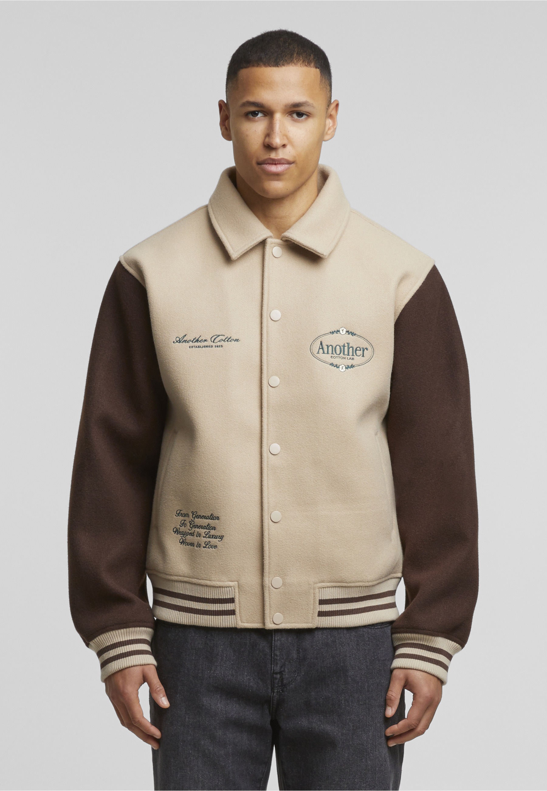 Another Cotton Lab Collegejacke »Another Cotton Lab Chest Logo College Jacke« 1 Stk. tlg. ohne Kapuze