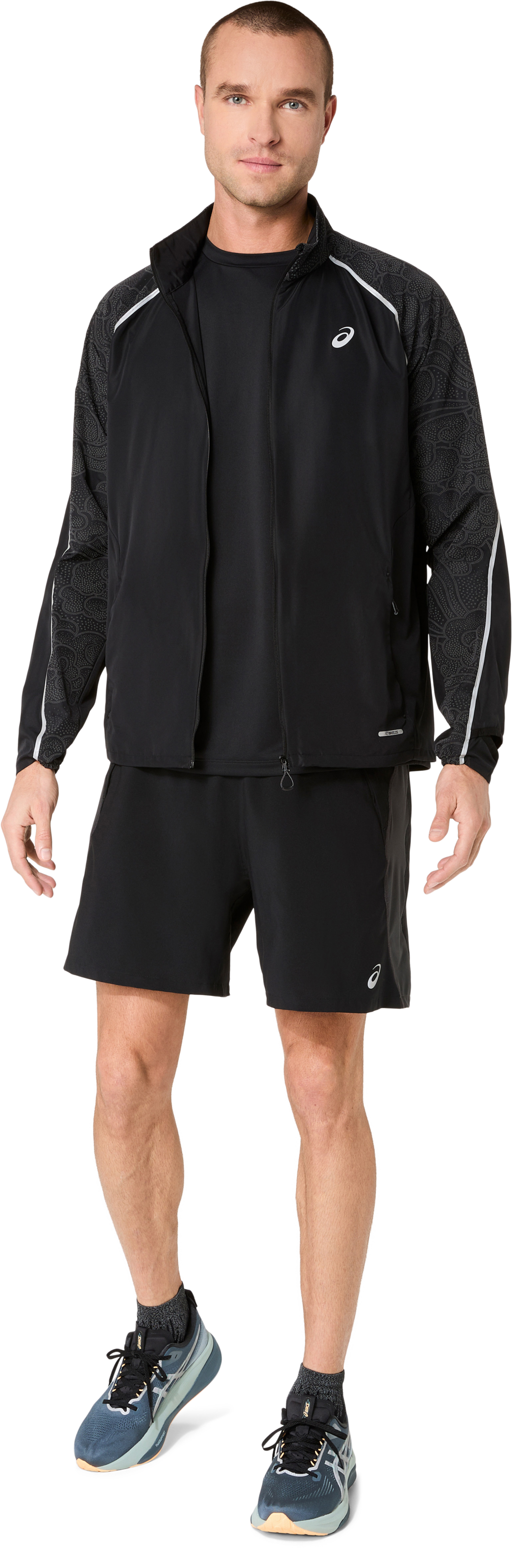 Asics Laufjacke »ROAD LITE-SHOW JACKET« Atmungsaktiv, Reflektierend, Smartphone-Fach