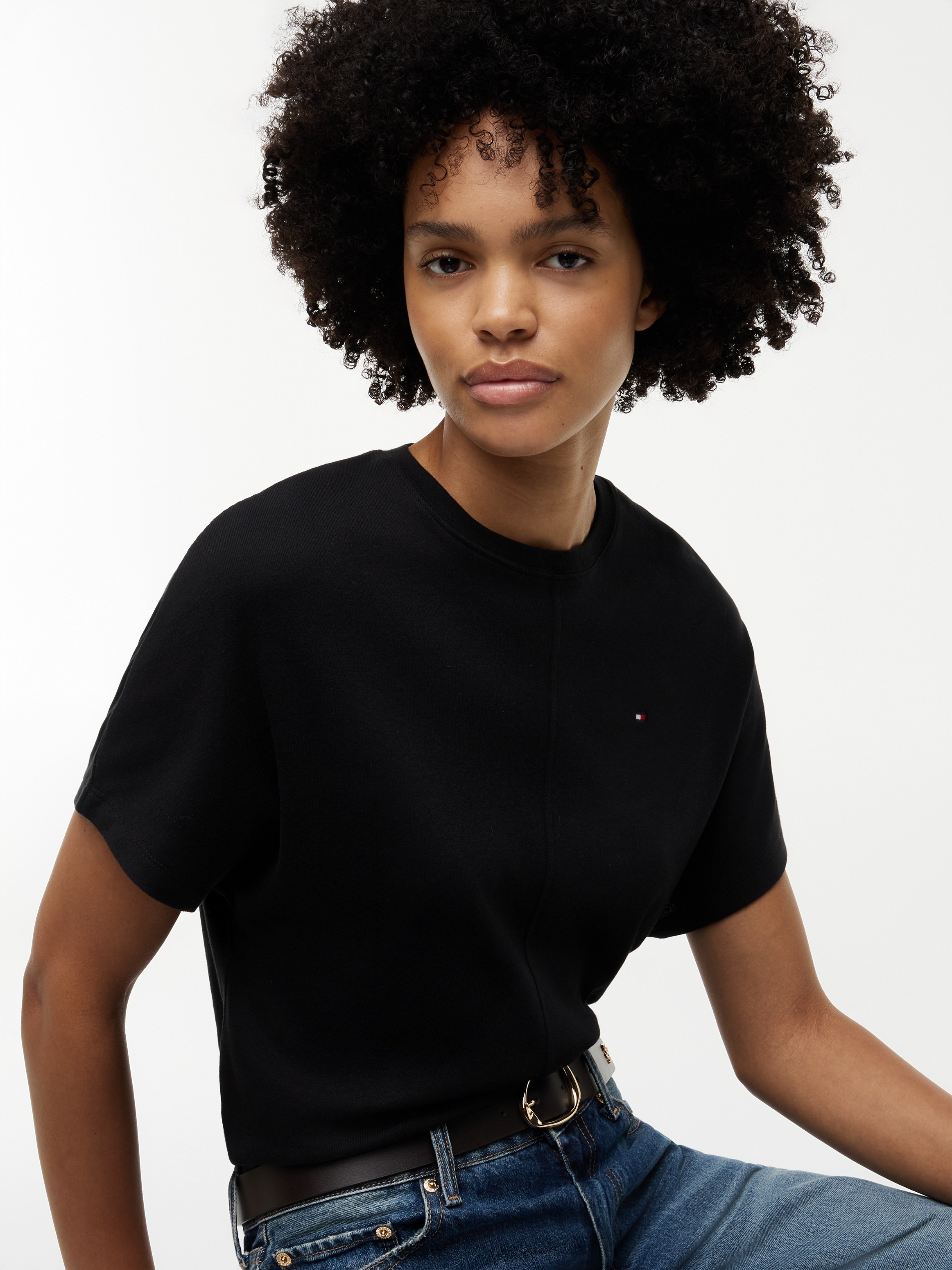 Tommy Hilfiger 3/4-Arm-Shirt »CODY REG BATWING C-NK SS TEE« Baumwolle, 3/4 Ärmel