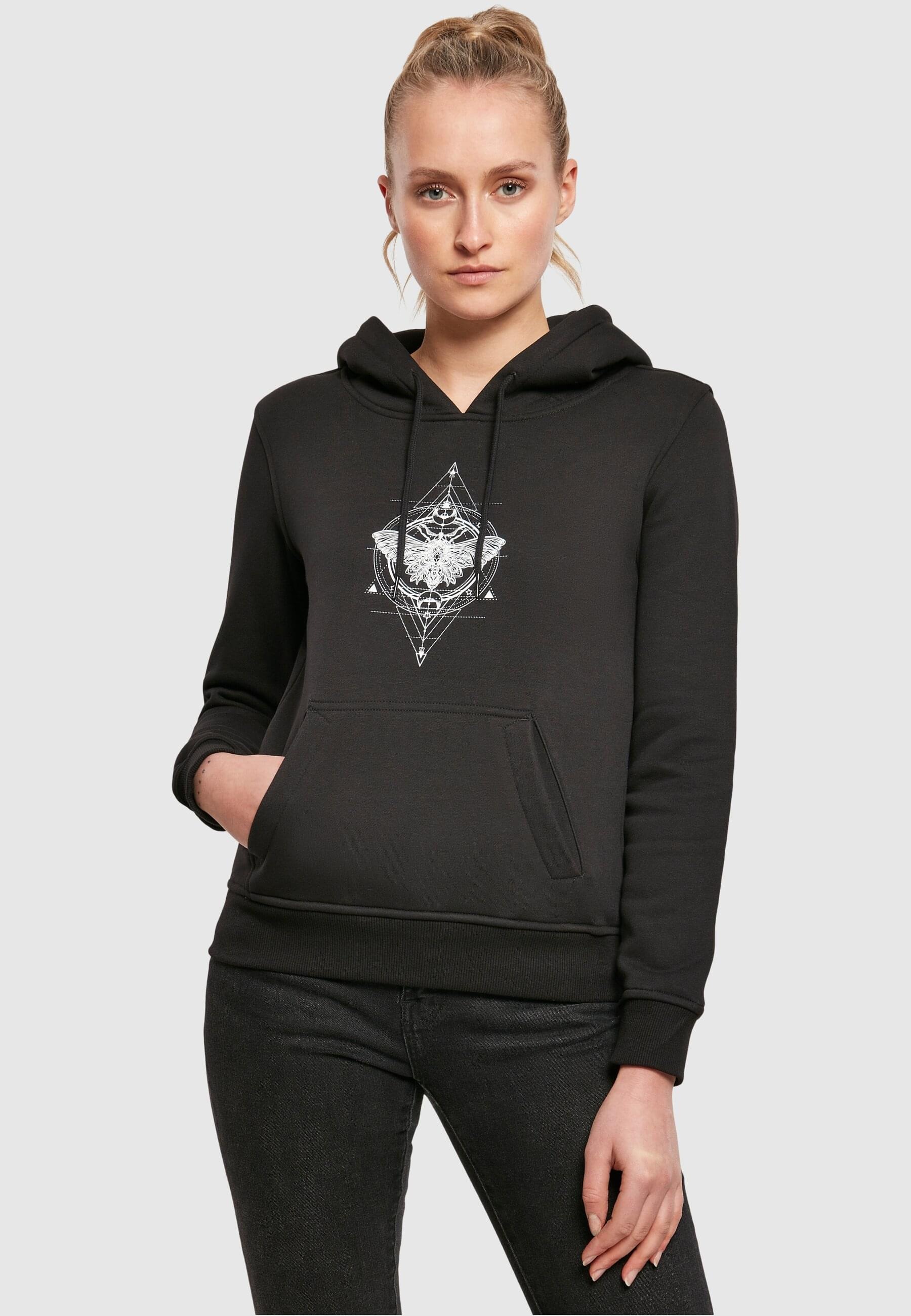 MisterTee Rundhalspullover »MisterTee Damen Ladies Moth Hoody«, (1 tlg.)