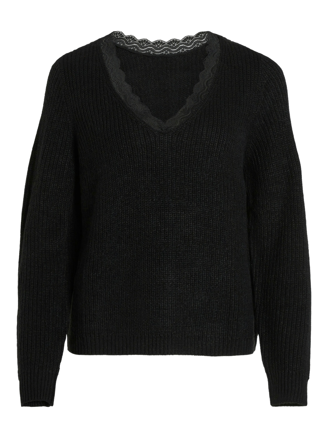 Vila V-Ausschnitt-Pullover »VILOU REV V-NECK L/S LACE KNIT TOP -NOOS«