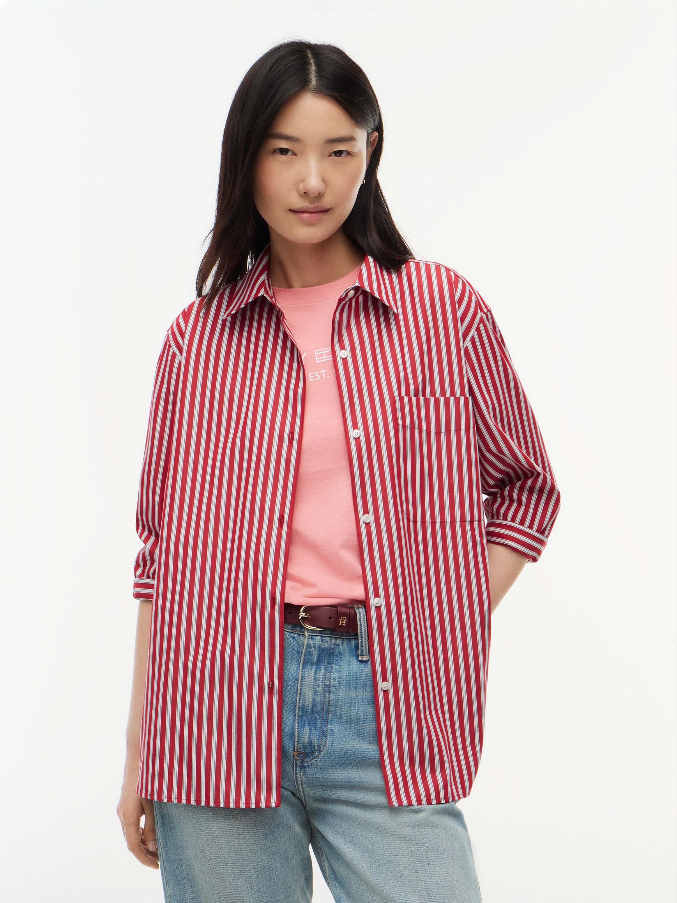 Tommy Hilfiger "ESS POPLIN EASY FIT SHIRT" Baumwolle
